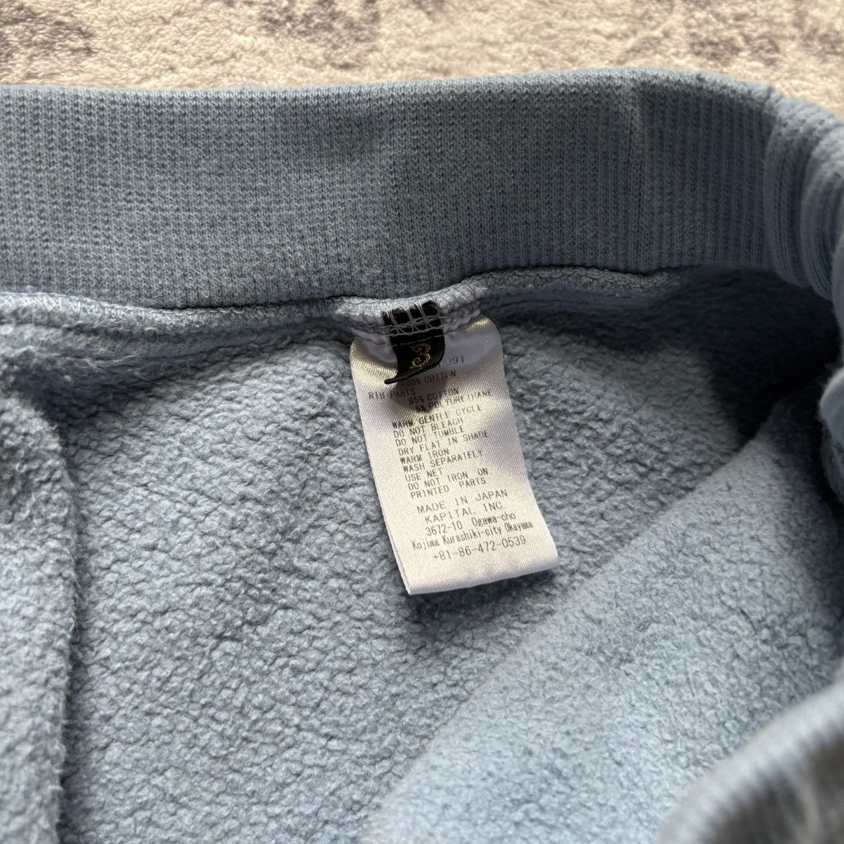 Kapital Kapital Kountry Laundry Flared Baby Blue Sweatpants | Size 3 Size US 32 / EU 48 - 9 Thumbnail