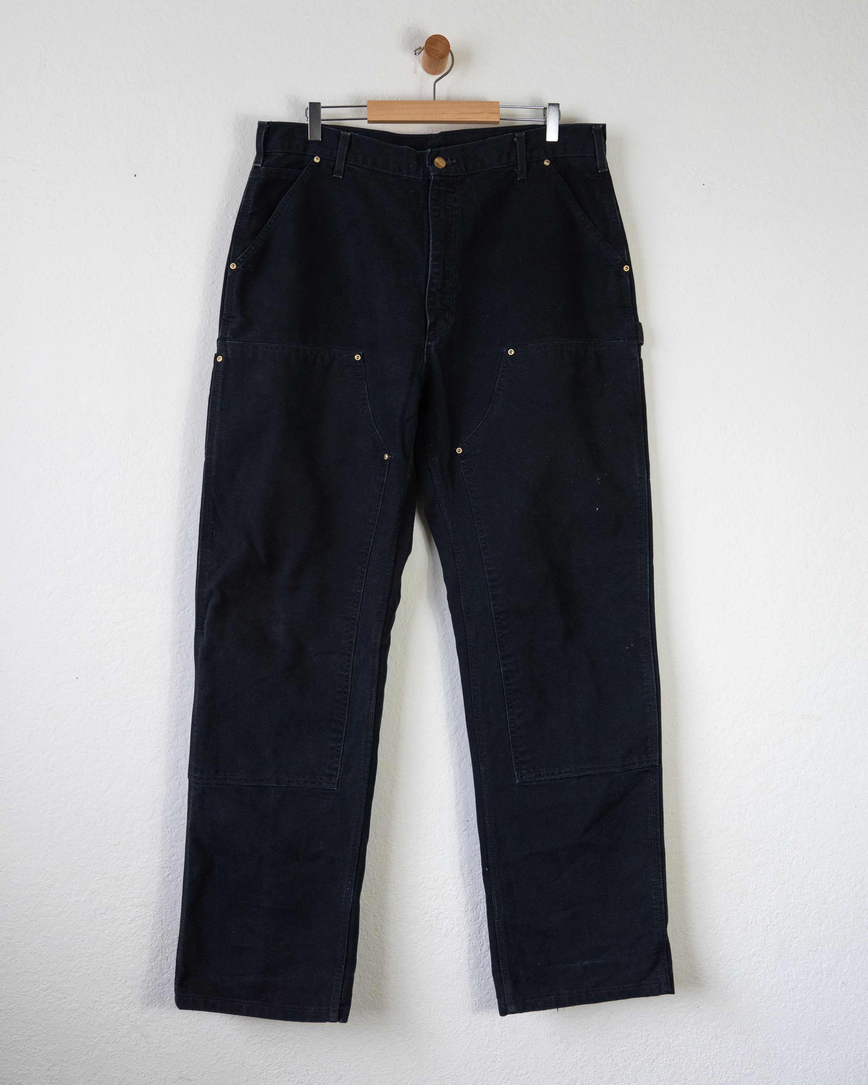 image of Carhartt Double Knee Carpenter Pants Black Size, Men's (Size 36)