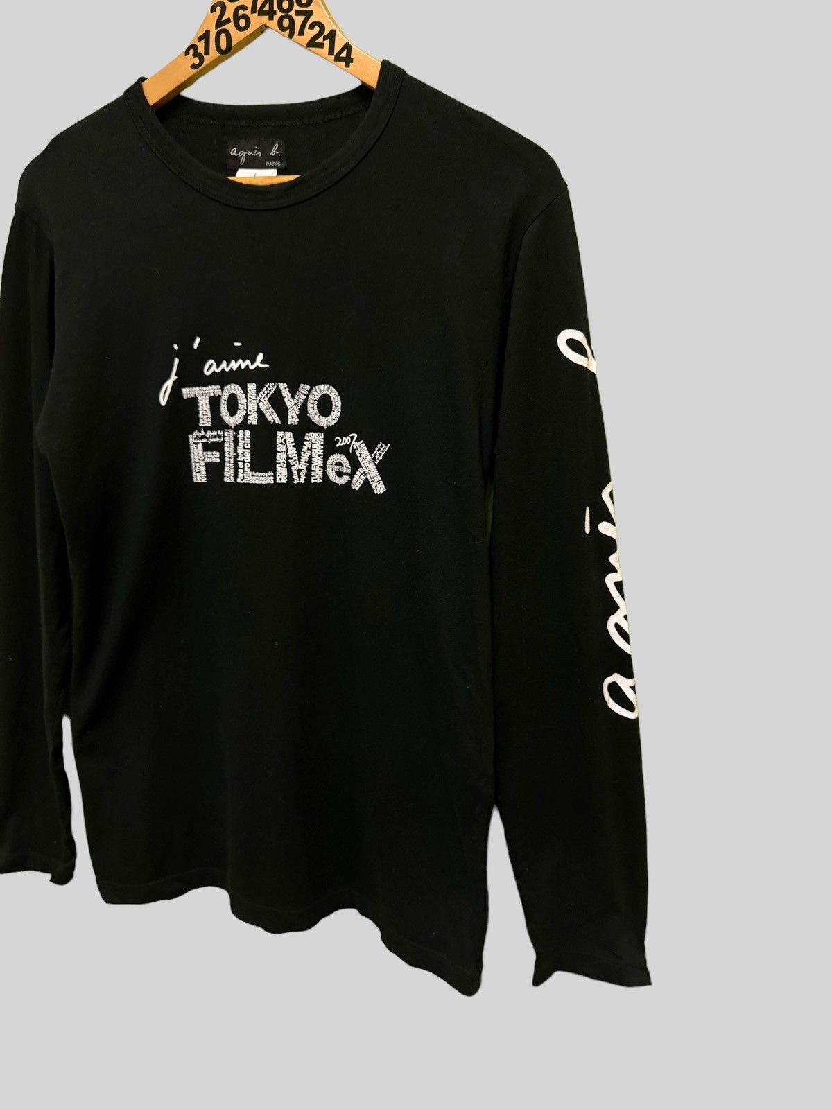 agnes b. Agnes B Tokyo Flimex Rare Sidehand Logo Long sleeve Tshirt Size US S / EU 44-46 / 1 - 5 Thumbnail