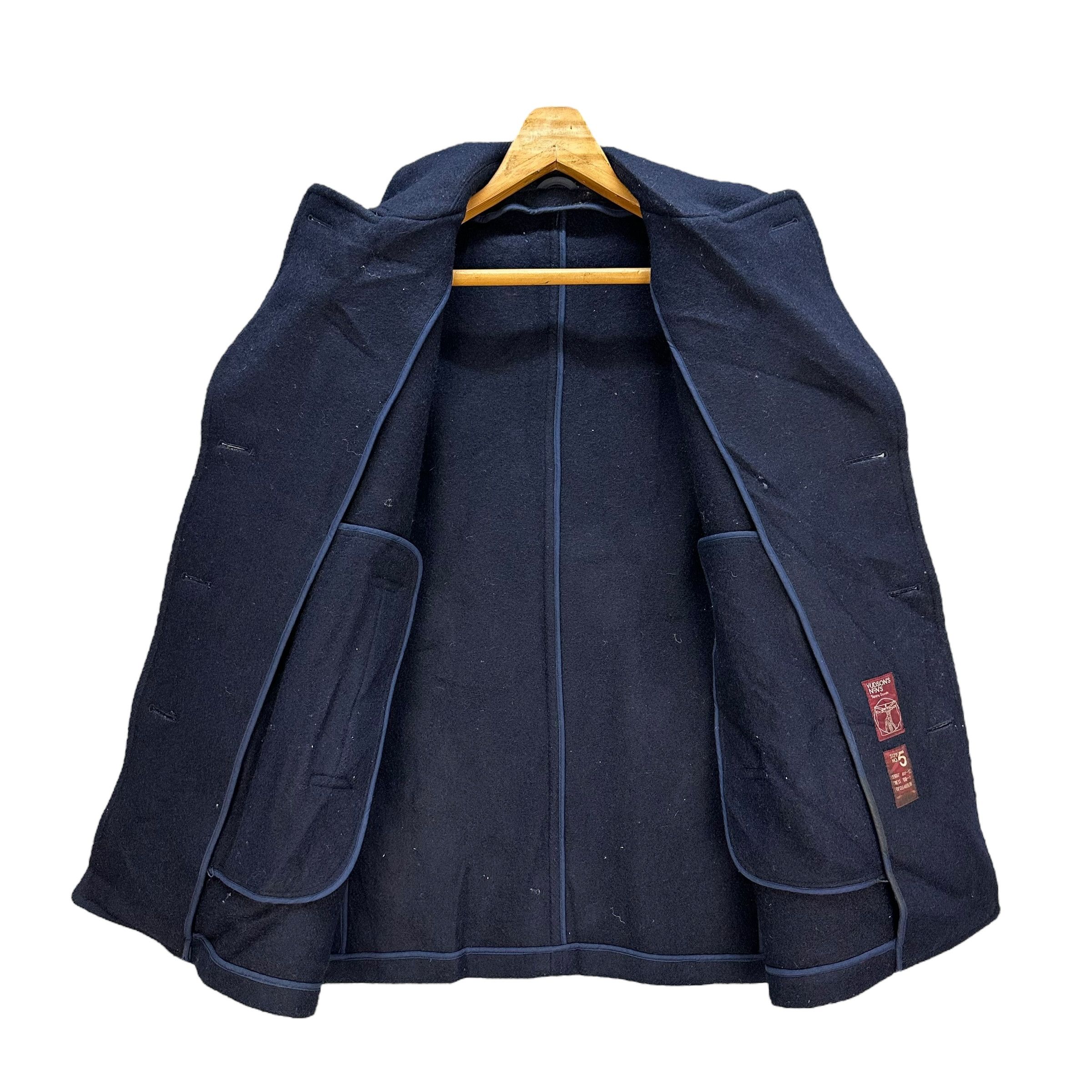 Hudson HUDSON'S MEN'S Double Breasted Wool Coat #A25-0559 Size US S / EU 44-46 / 1 - 6 Thumbnail