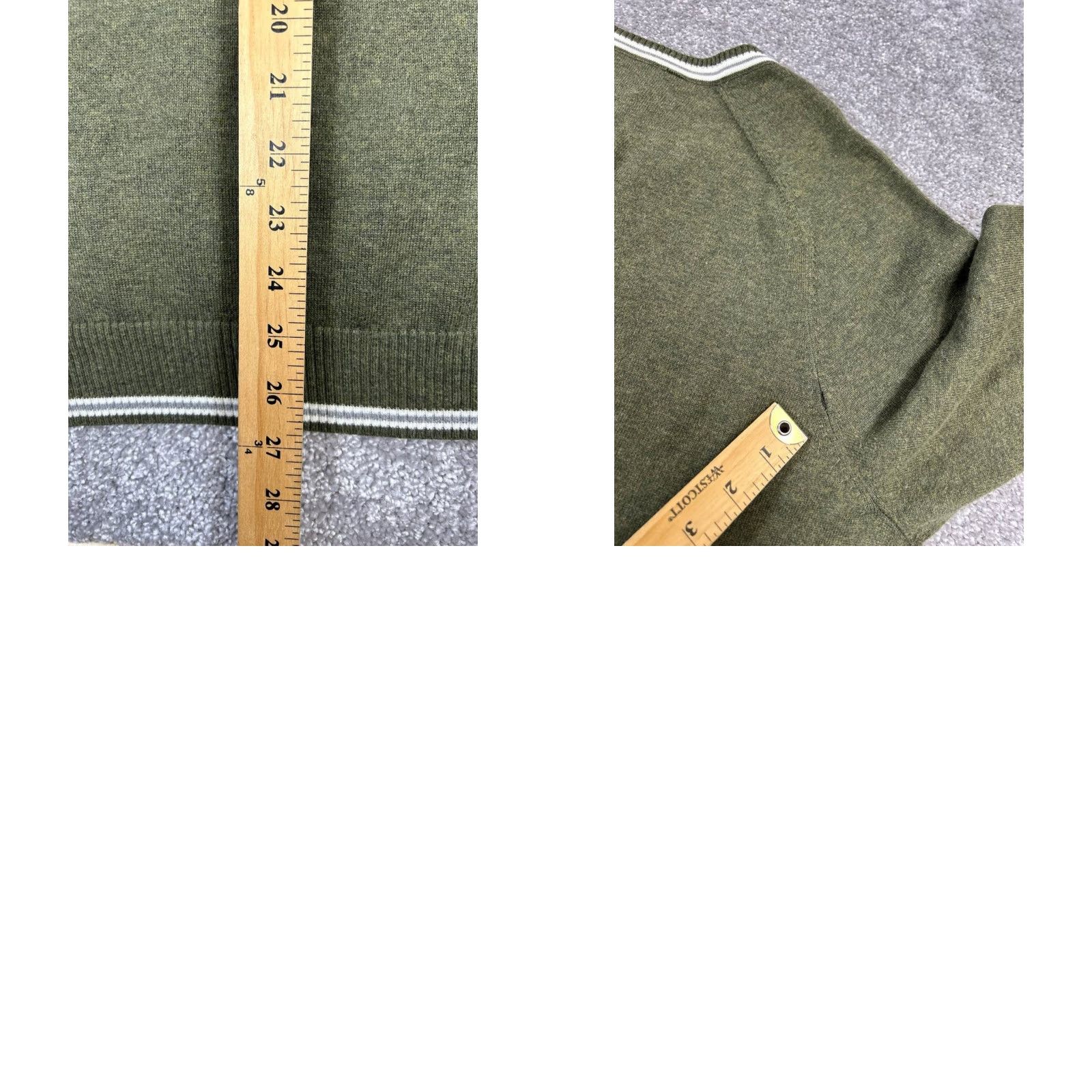 Brooks Brothers Brooks Brothers Sweater Mens L Green Cotton Wool Knit V-Neck Pullover Logo Preppy Winter Fall Spring Size US L / EU 52-54 / 3 - 8 Thumbnail