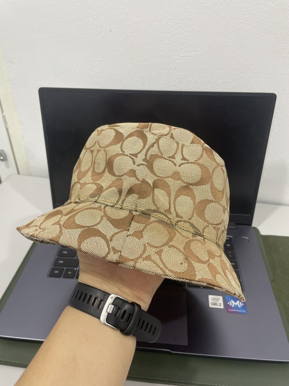 Coach × Vintage VINTAGE COACH MONOGRAM BUCKET HAT Size 30 - 2 Thumbnail