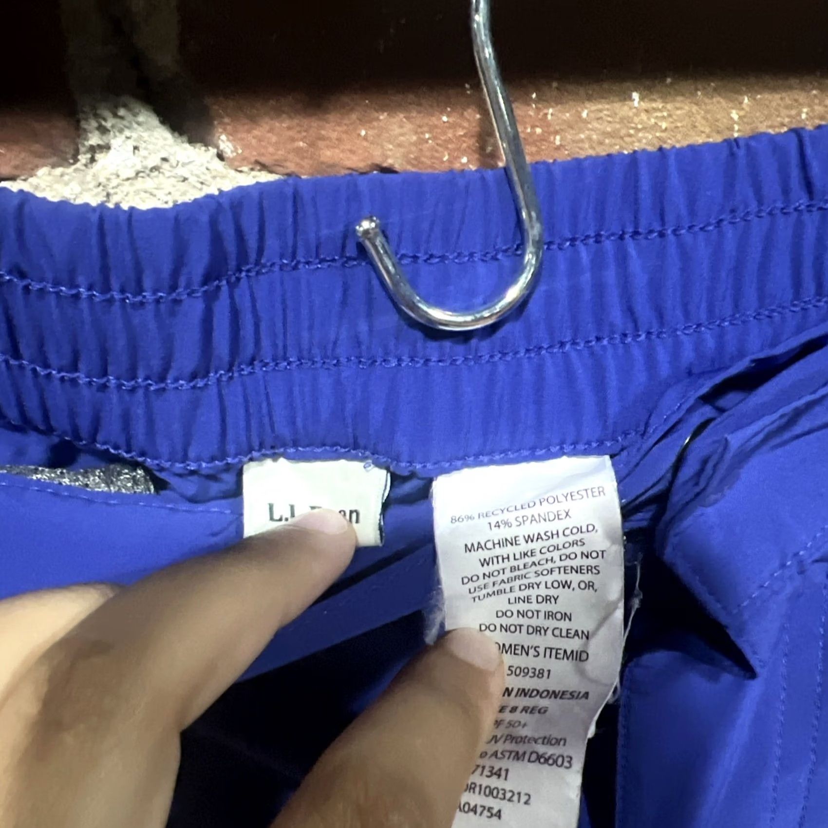 Vintage L.L. Bean Womens Shorts Size 8 Blue 100% Nylon Hiking Camping Activewear Outdoor Size 30" / US 8 / IT 44 - 3 Thumbnail