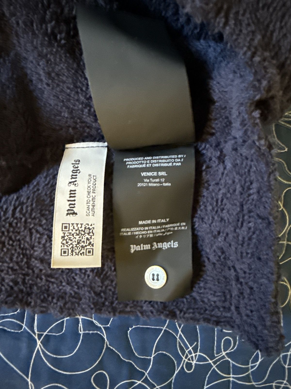 Palm Angels Palm Angels Coral Terry Hoodie- Navy- size 40 Size US XXS / EU 40 - 10 Thumbnail