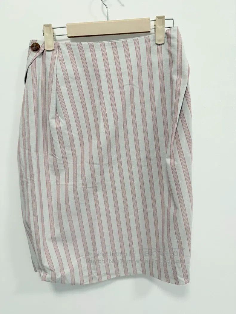 Vivienne Westwood Vivienne Westwood size 2 Powdered striped half-length skirt Size 24" / US 00 / IT 34 - 1 Thumbnail