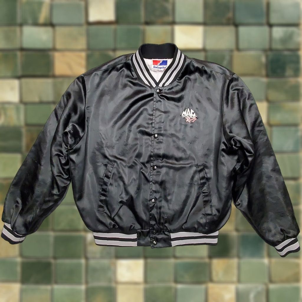 Vintage VINTAGE Mac Tools Jacket Mens XL Black Satin Racing Swingster Made in USA Indy Size US XL / EU 56 / 4 - 1 Thumbnail