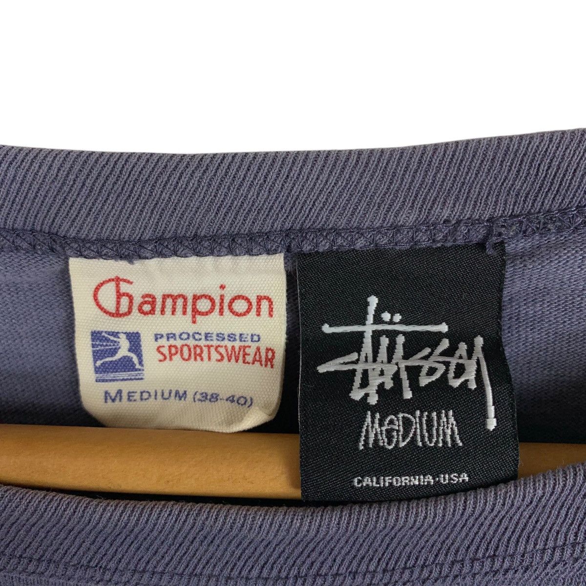 Stussy CHAMPION X STUSSY world Tour big logo tee Size US M / EU 48-50 / 2 - 3 Thumbnail