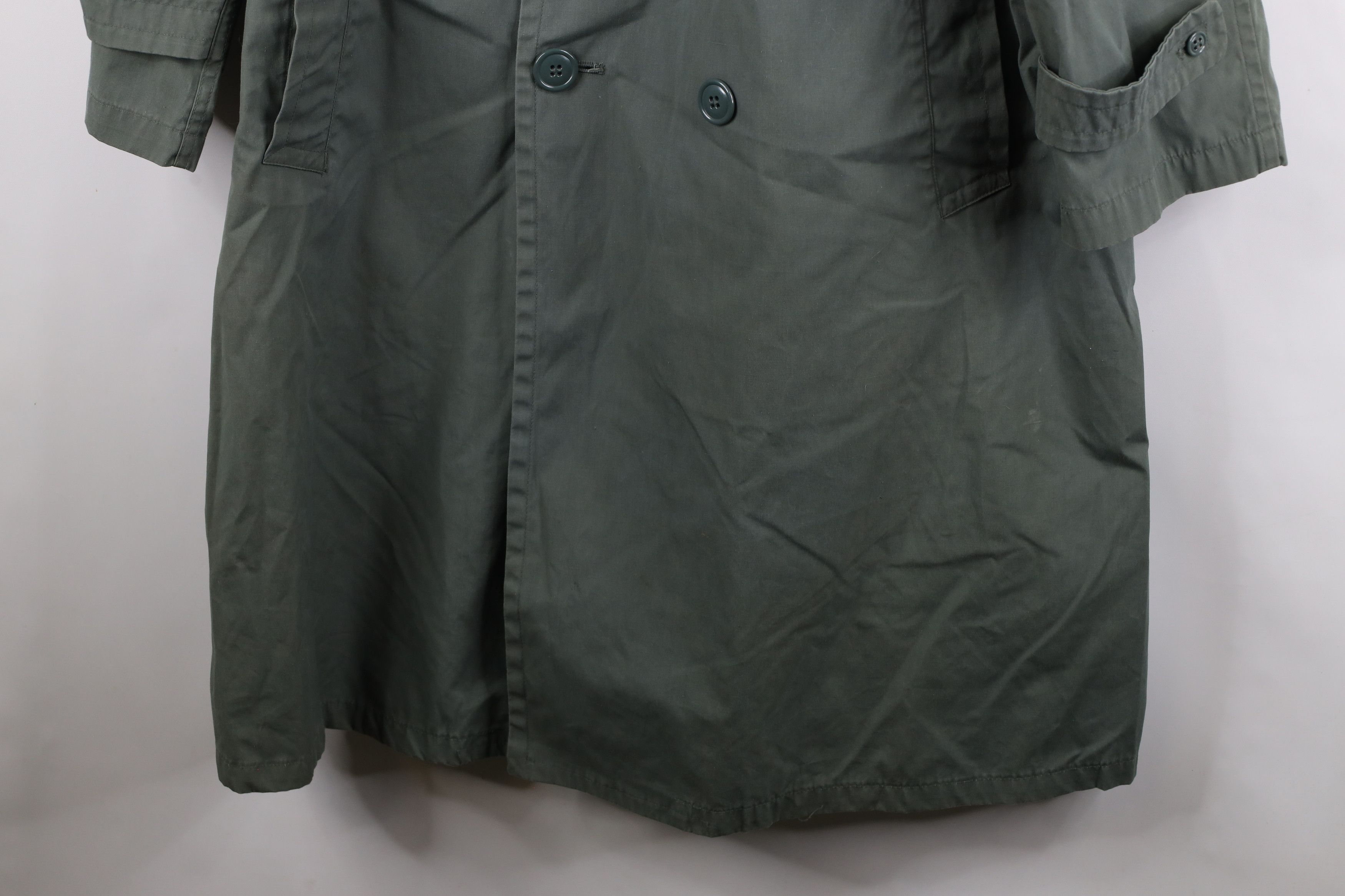 Vintage Vintage 70s Vietnam War 274 Green Raincoat Trench Coat USA Size US L / EU 52-54 / 3 - 4 Thumbnail