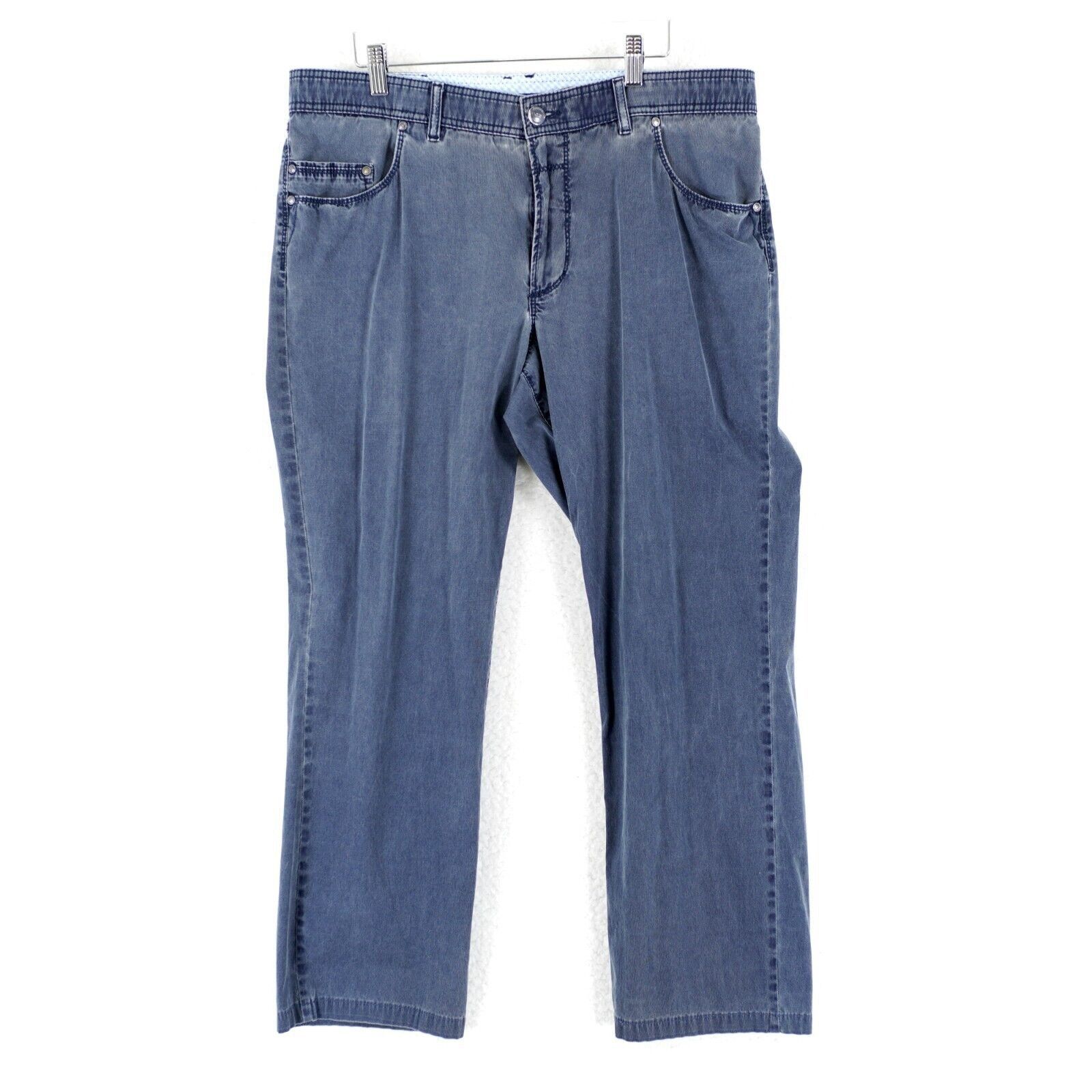 BRAX Brax Eurex Blue Elastic Waist Jeans Lightweight Mid Rise 37/ Size US 37 - 1 Thumbnail