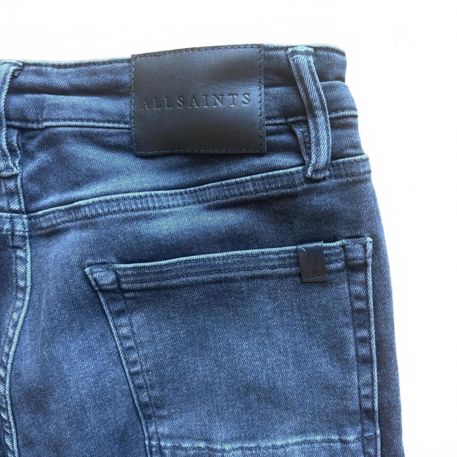 Allsaints AllSaints Sid Black Skinny Fit Denim Jeans 30/30 Size US 30 / EU 46 - 4 Thumbnail