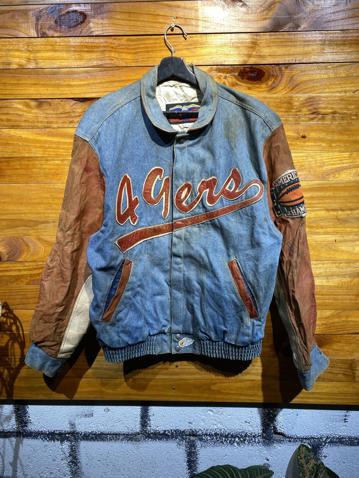Jeff Hamilton Vintage 1990s Jeff Hamilton 49ers NFL Varsity Jacket – Men’s Size US L / EU 52-54 / 3 - 7 Thumbnail