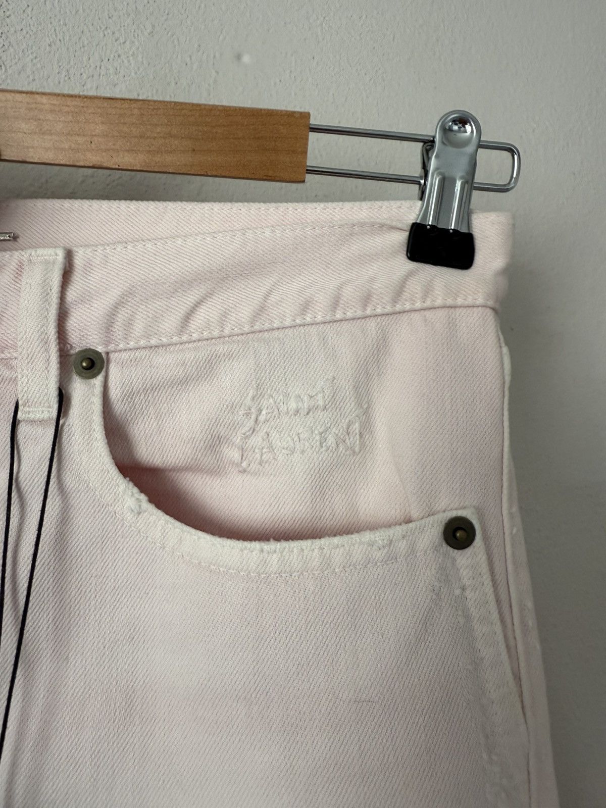 Saint Laurent Paris Pale Pink Straight-Leg Denim Jeans Size US 29 - 9 Thumbnail