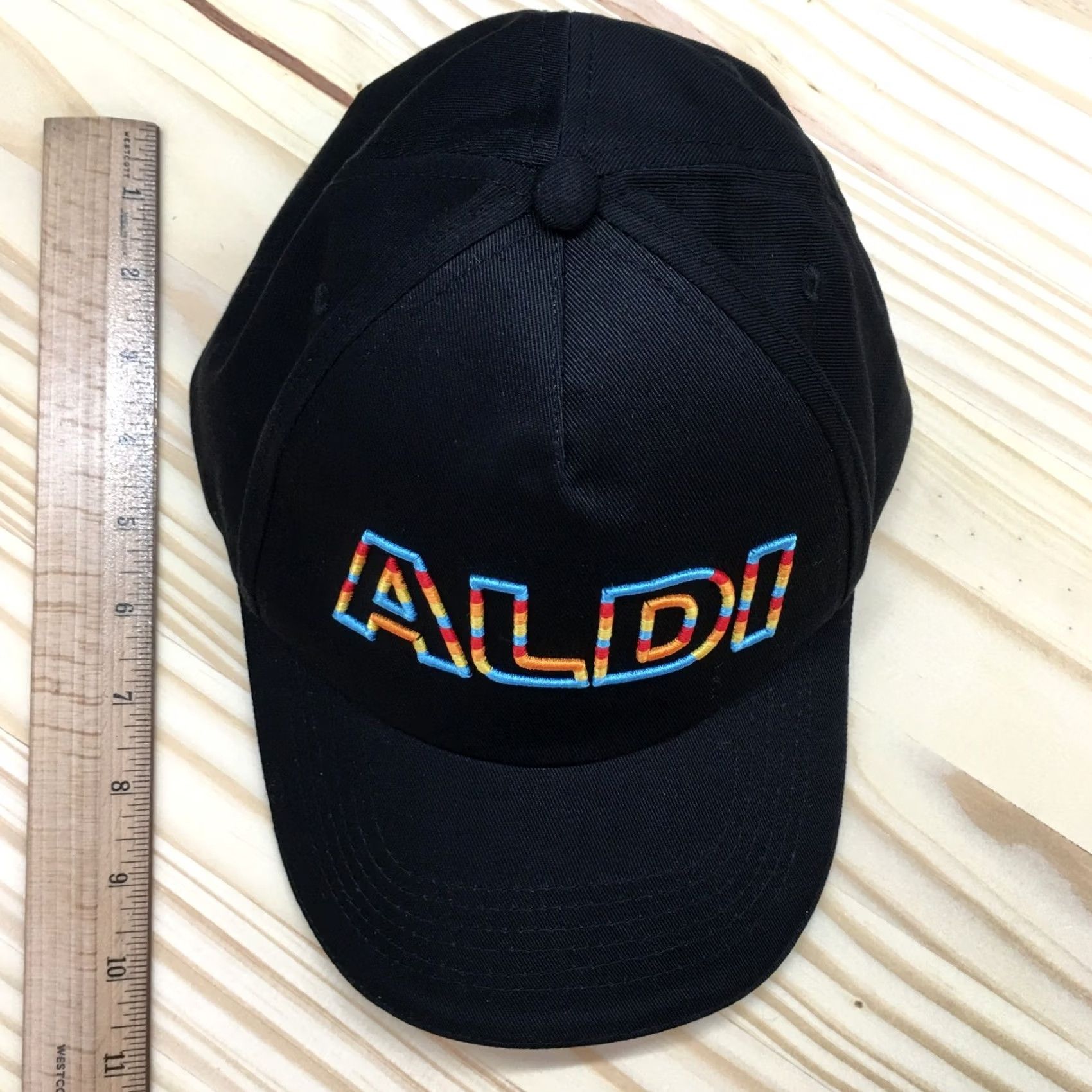 Vintage Aldi Gear Baseball Cap Black OSFA Adjustable Curved Brim Embroidered Unisex Size ONE SIZE - 3 Thumbnail