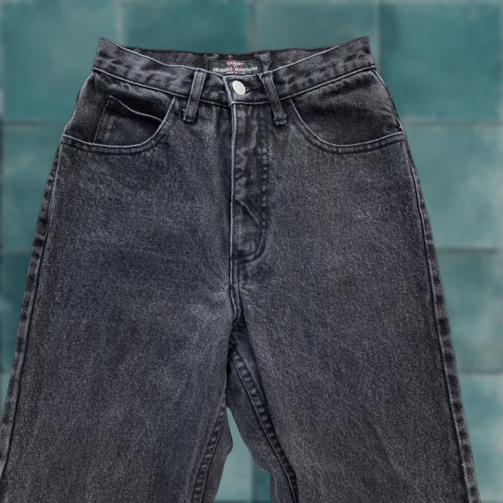 Guess VINTAGE GUESS Jeans Women's 28 Black Denim Tapered USA Hip Hop Georges Marciano Size 28" / US 6 / IT 42 - 1 Thumbnail
