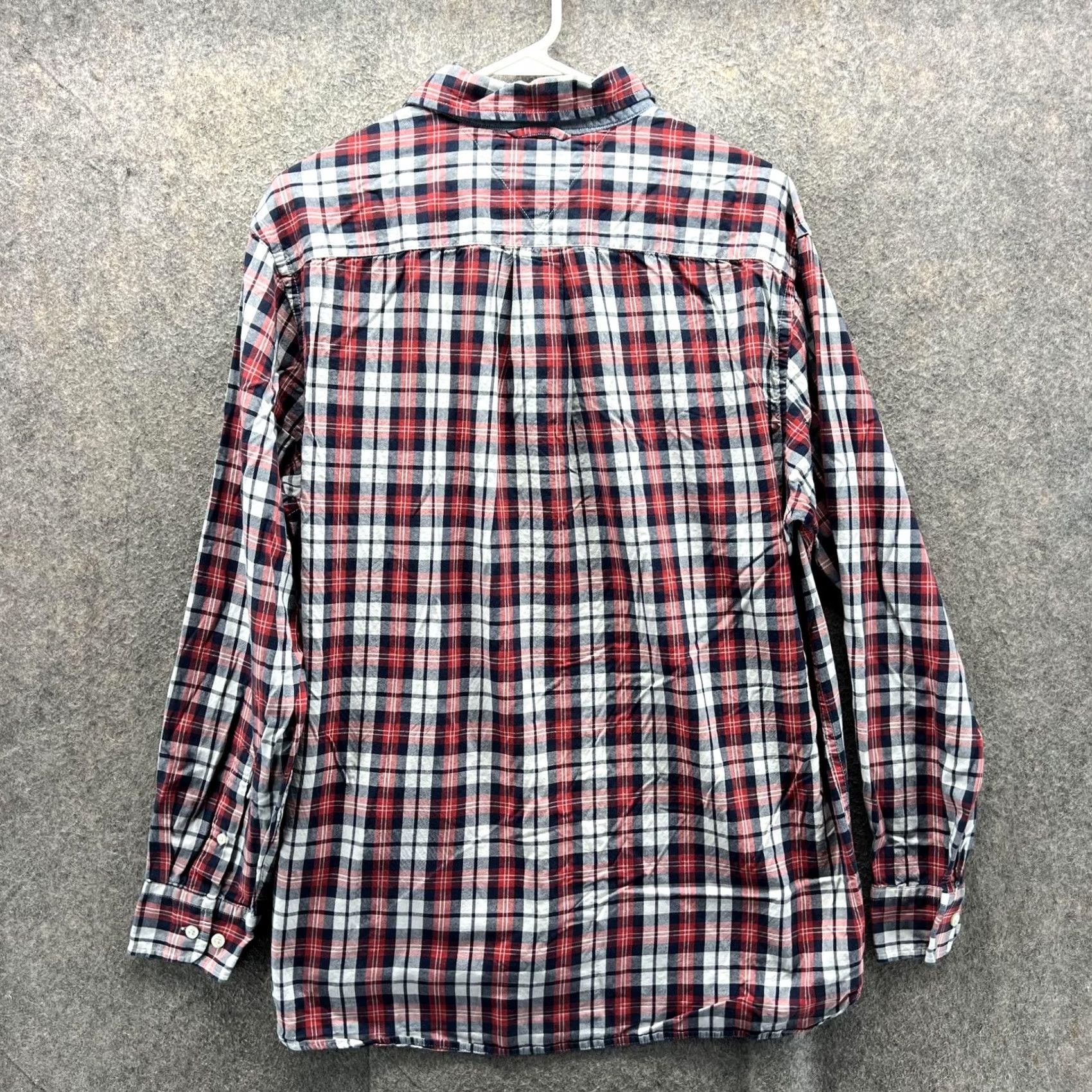 Tommy Hilfiger Tommy Hilfiger Shirt Mens Large Red Blue Plaid Button Front Long Sleeve Cotton Size US L / EU 52-54 / 3 - 2 Thumbnail