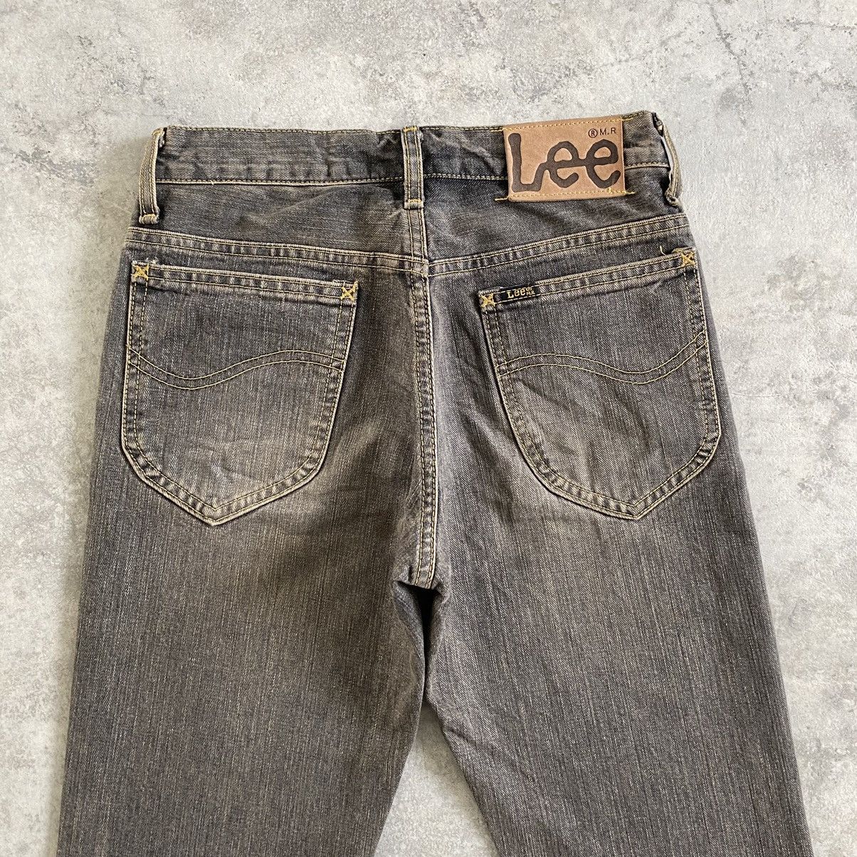 Vintage Vintage Lee Mud Washed Bootcut Flared Denim Jeans Size US 27 - 18 Thumbnail