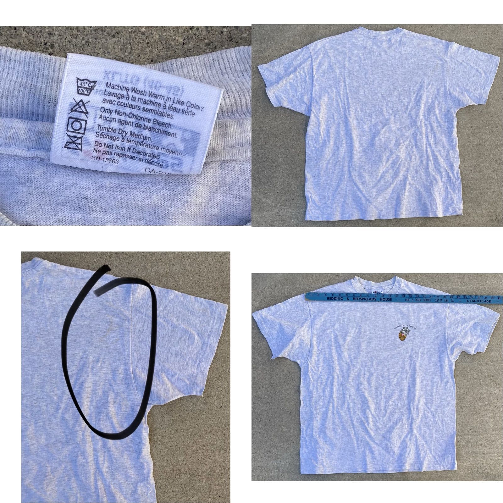 Hanes VINTAGE Hanes San Diego County T Shirt Single Stitch XL Gray Cotton Graphic Print Mens California 90s Size US XL / EU 56 / 4 - 9 Thumbnail