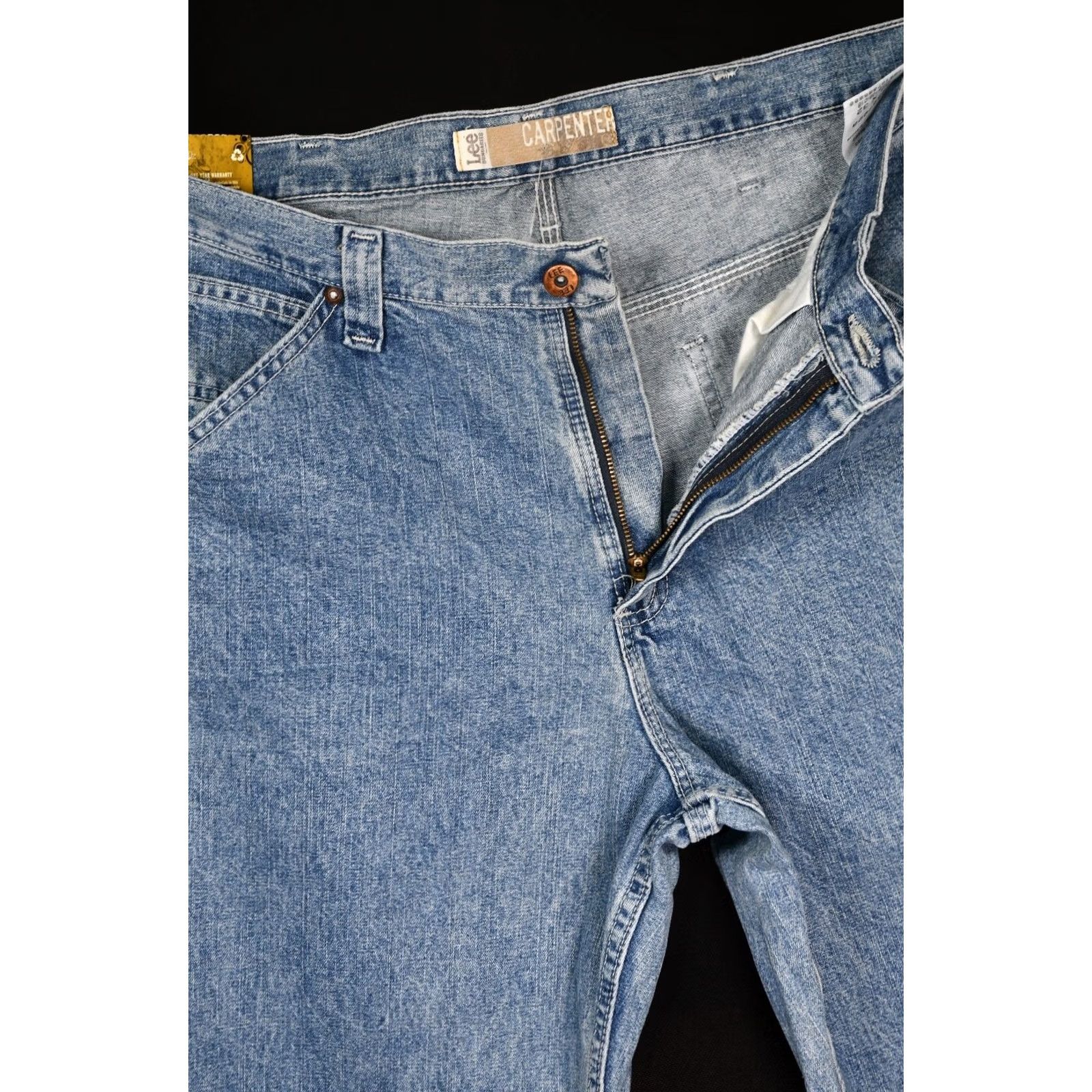 Lee LEE Carpenter Jeans Mens Straight Inseam 32 W34 L32 Blue Cotton Denim Regular 100% Cotton Jeans Waist 34 Length 32 Inseam 32 Mens Size 34x32 Size US 34 / EU 50 - 6 Thumbnail