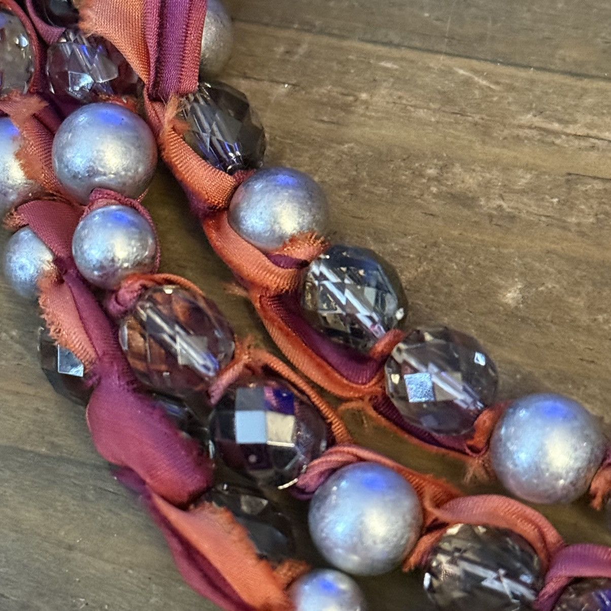 Loft Loft ribbon woven layered bead statement necklace Size ONE SIZE - 5 Thumbnail
