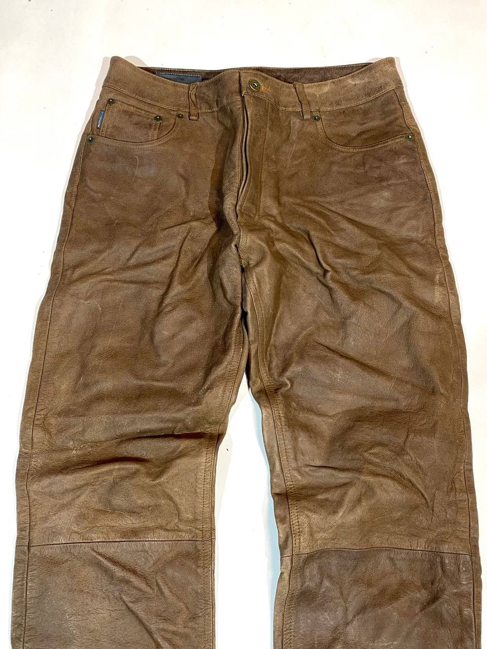Leather Rockn Blue Racing Moto Leather Pants Size US 33 - 2 Thumbnail