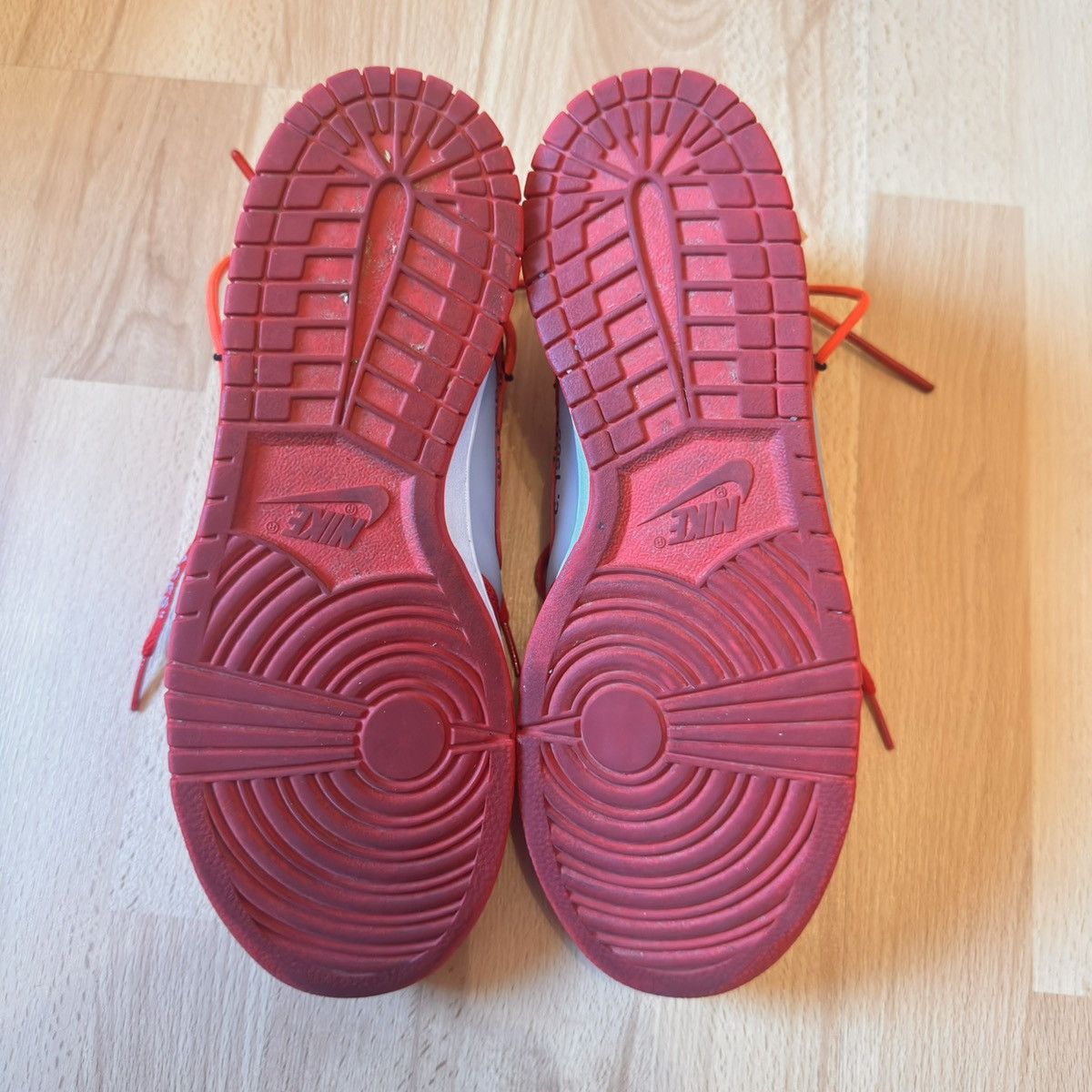 Nike × Off-White Nike dunk x Off White university red Size US 7.5 / EU 40-41 - 6 Thumbnail