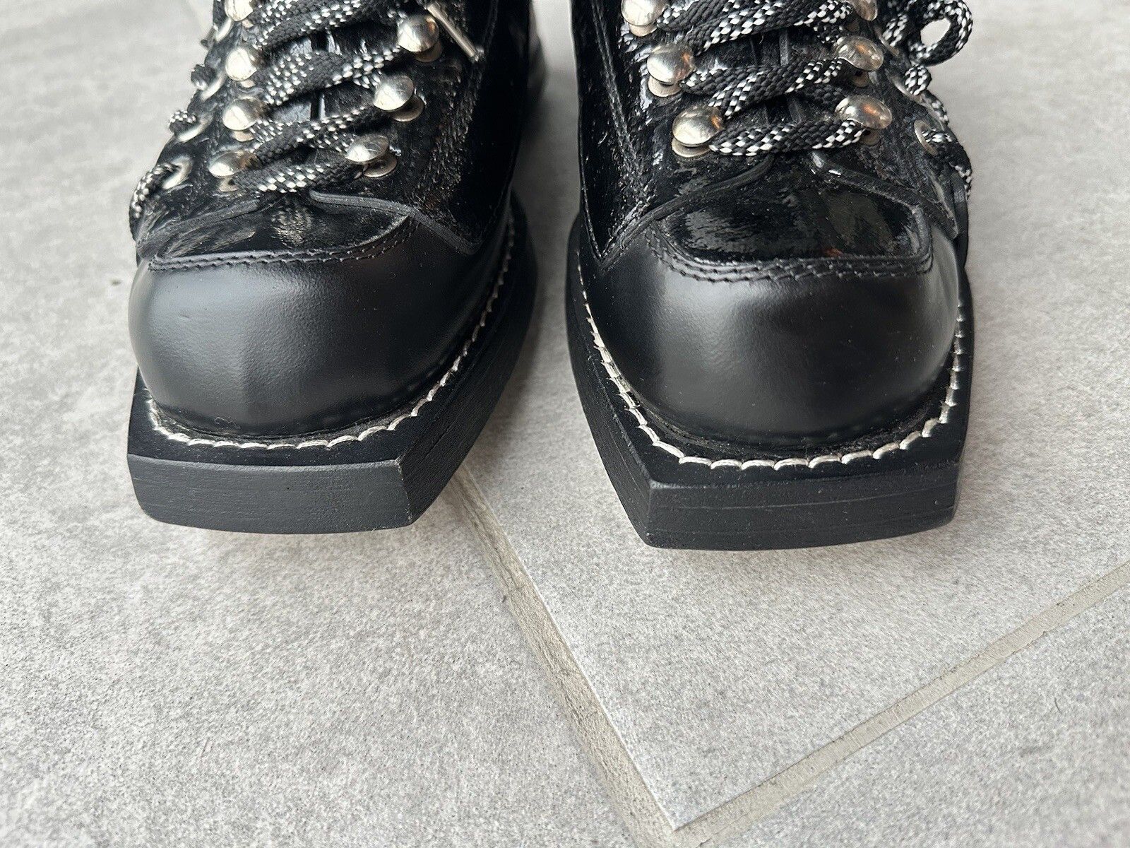 Acne Studios Acne Studios Patent Leather Mountaineering HEIDE Boots Size US 8 / IT 38 - 6 Thumbnail