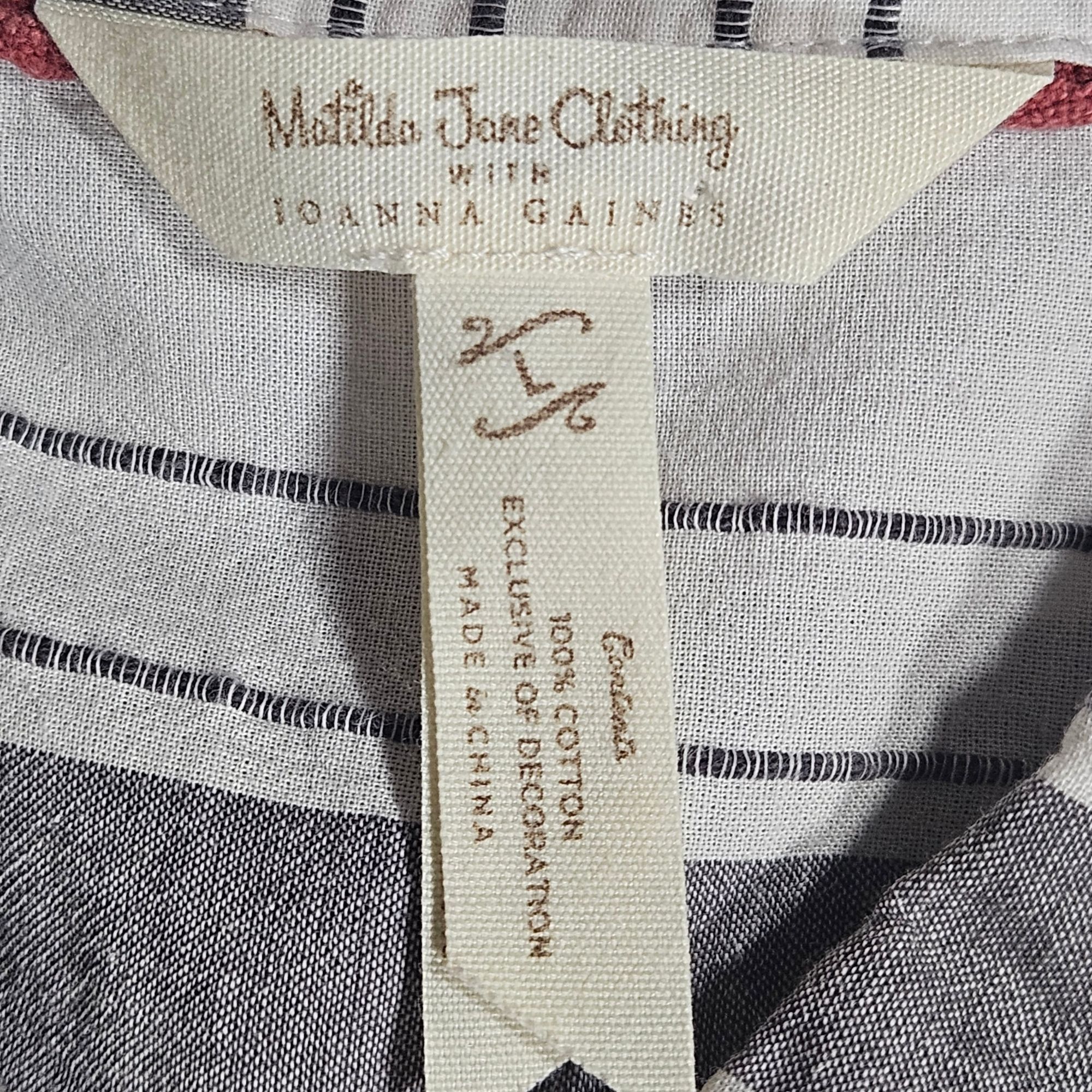 Other Matilda Jane Joanna Gaines Button Down L Stripe Cotton Quiet Size L / US 10 / IT 46 - 3 Thumbnail