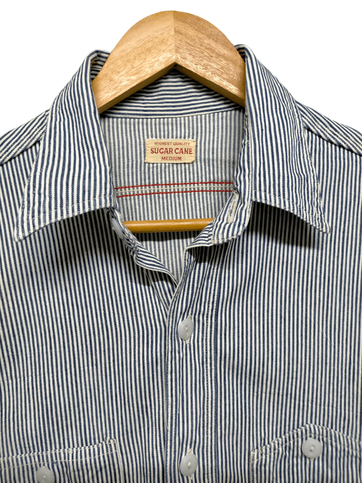 Sugar Cane × Toyo Enterprises × Vintage Sugar Cane Toyo Enterprise Hickory Denim Button Ups Shirt Size US M / EU 48-50 / 2 - 4 Thumbnail