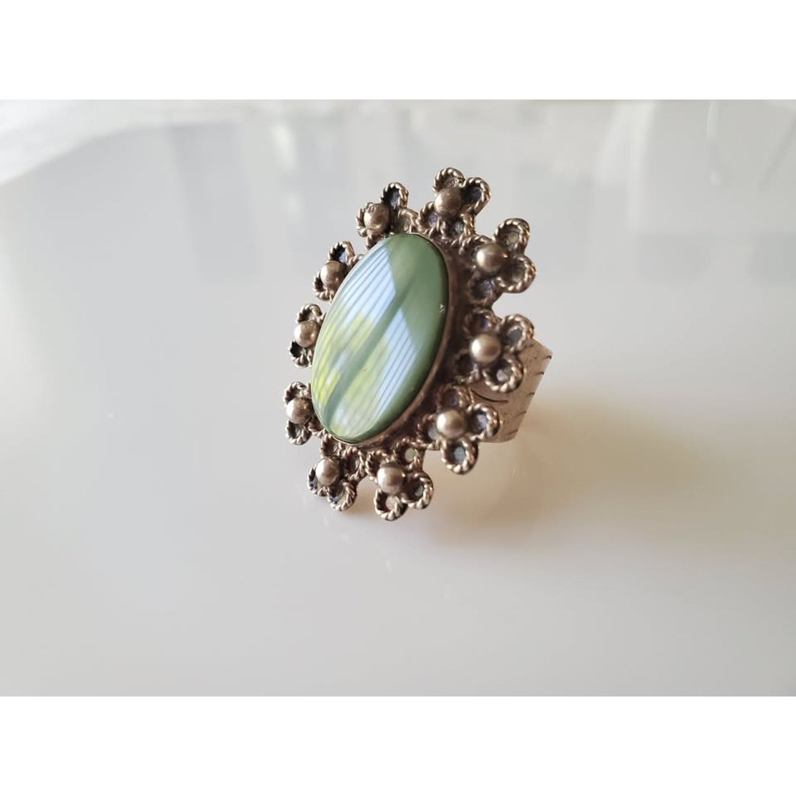 Other Vintage 1980s Taxco Agate Sterling Silver Size ONE SIZE - 2 Thumbnail