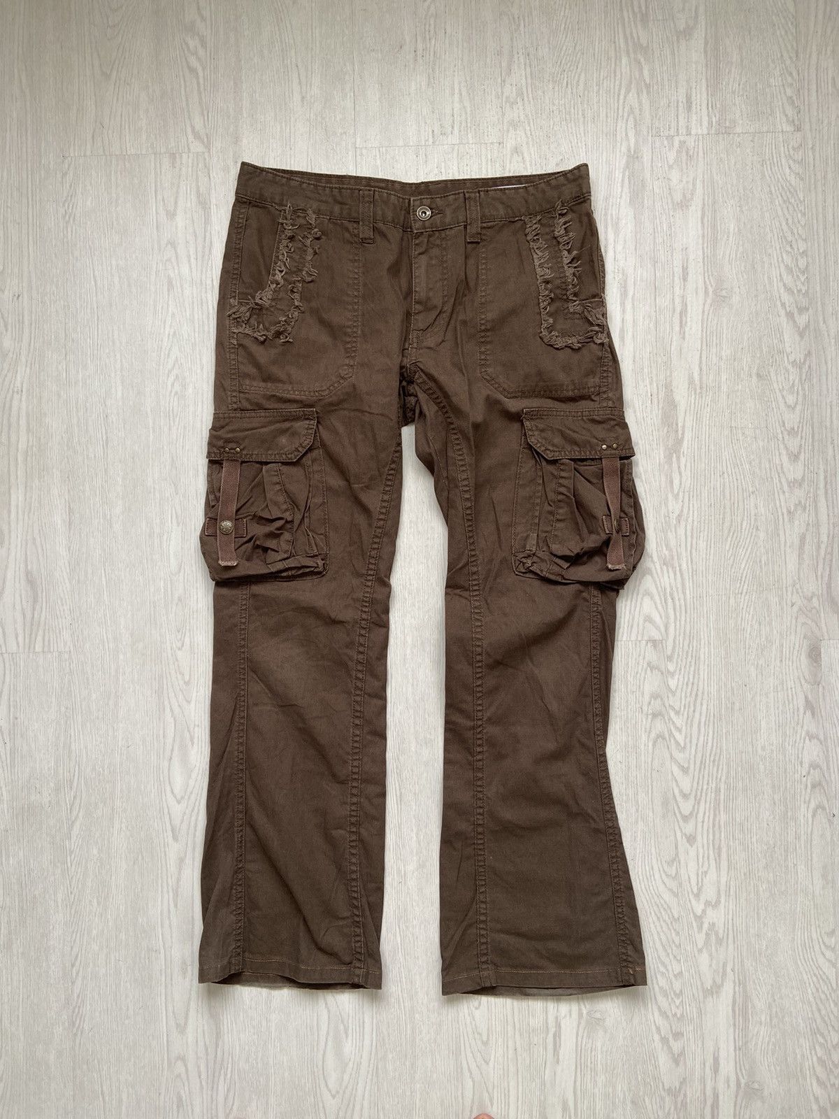 If Six Was Nine SEMANTIC DESIGN BONDAGE PUNK FLARE BOOTCUT FADED