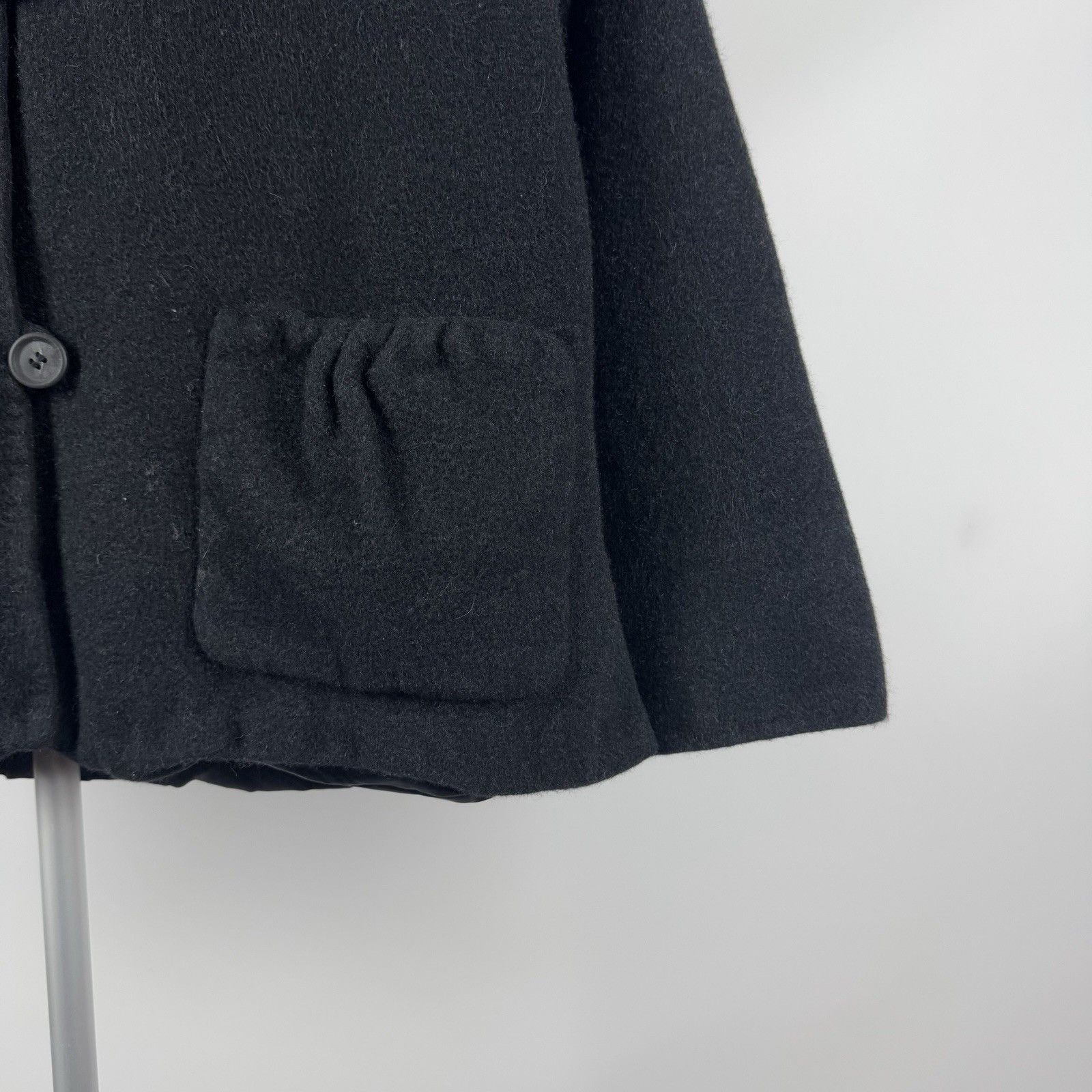 OSKA OSKA Jacket Pea Coat Angora Blend Ruched Pockets Woman’s Size XS / US 0-2 / IT 36-38 - 4 Thumbnail