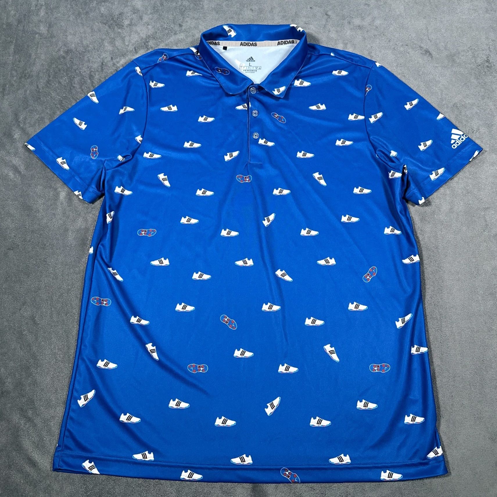 Adidas Adidas Shirt Polo Large Blue Yeezy Ultraboost All Over Print AOP Golf Mens Size US L / EU 52-54 / 3 - 2 Thumbnail