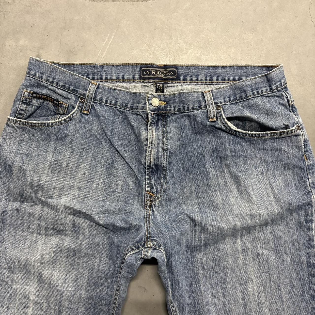 U.S. Polo Assn. Vintage Y2K/2000s Super Baggy Wideleg Medium Wash Us Polo Assn Denim Jeans! Size US 38 / EU 54 - 4 Thumbnail