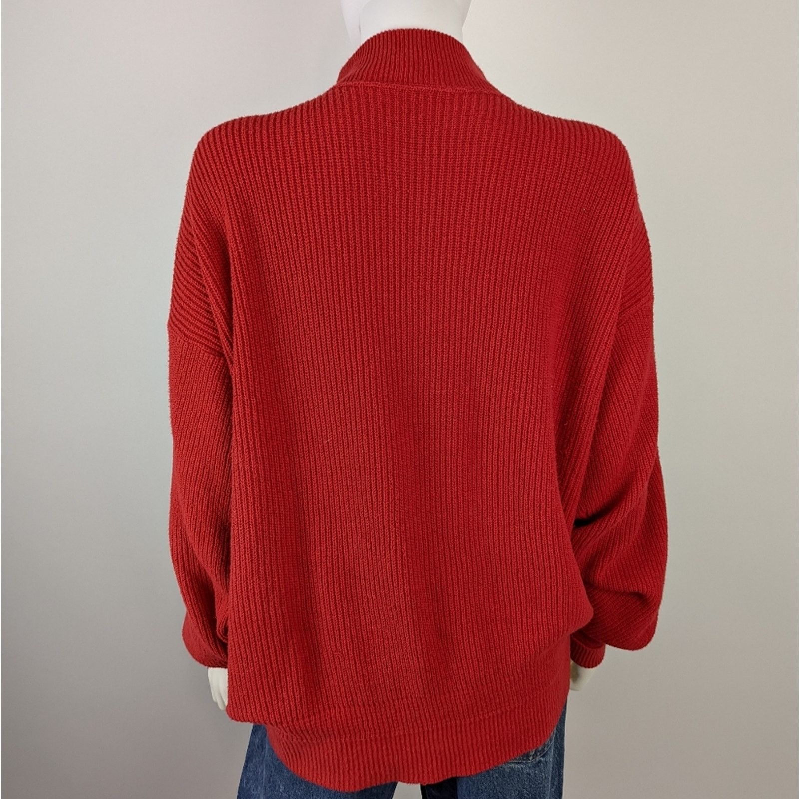 Lands' End Land's End Red Knit Vintage Sweater L Size US L / EU 52-54 / 3 - 5 Thumbnail