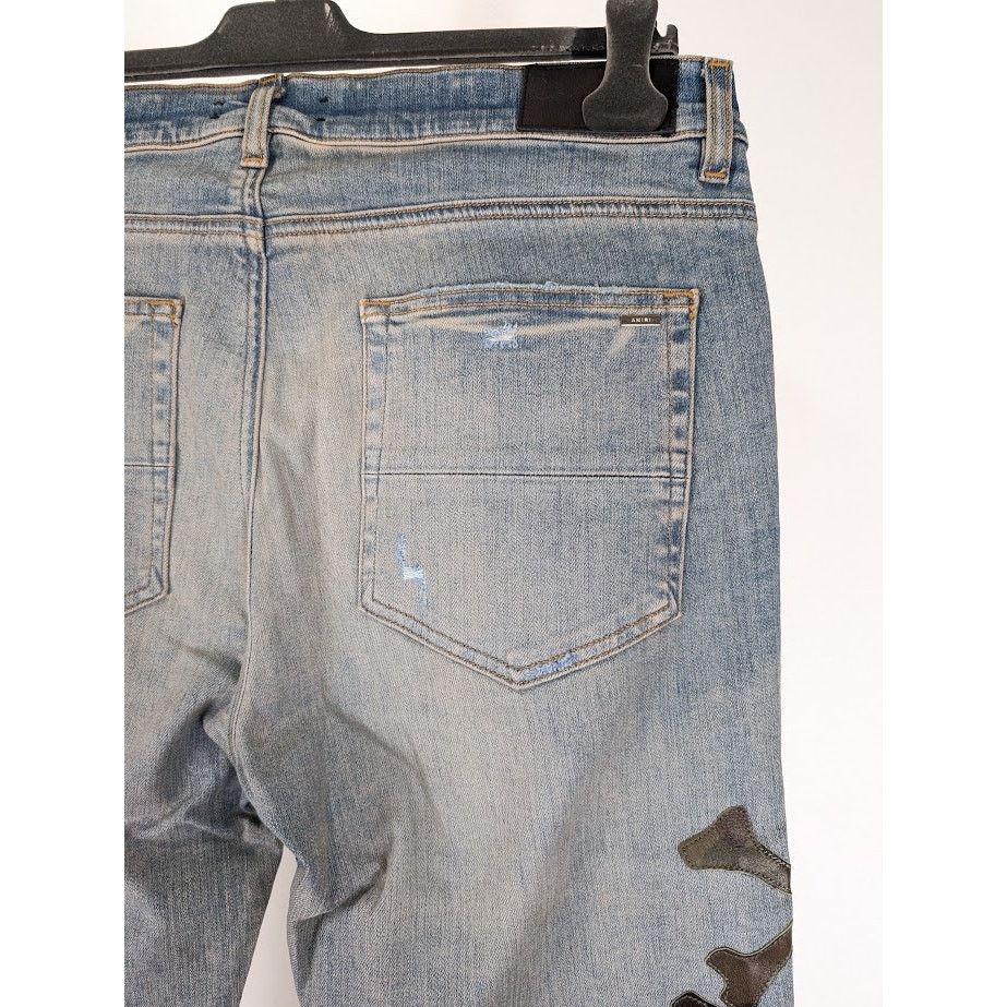 Amiri o1rshd1 Q:2 / Camo Bones Jeans in Clay Indigo Size US 36 / EU 52 - 17 Thumbnail