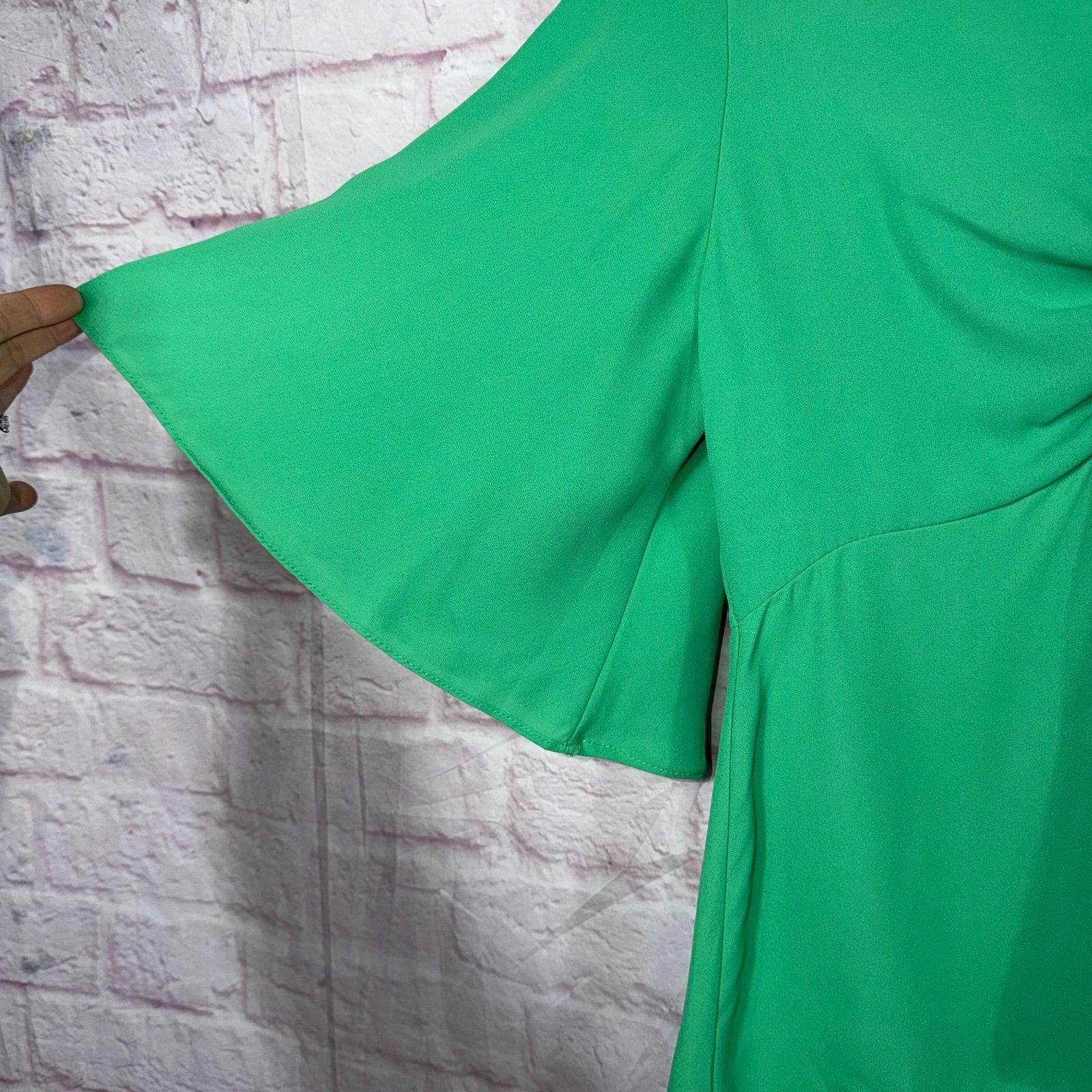 Other She + Sky Medium Green Knot Front Blouse NWT Size M / US 6-8 / IT 42-44 - 4 Thumbnail