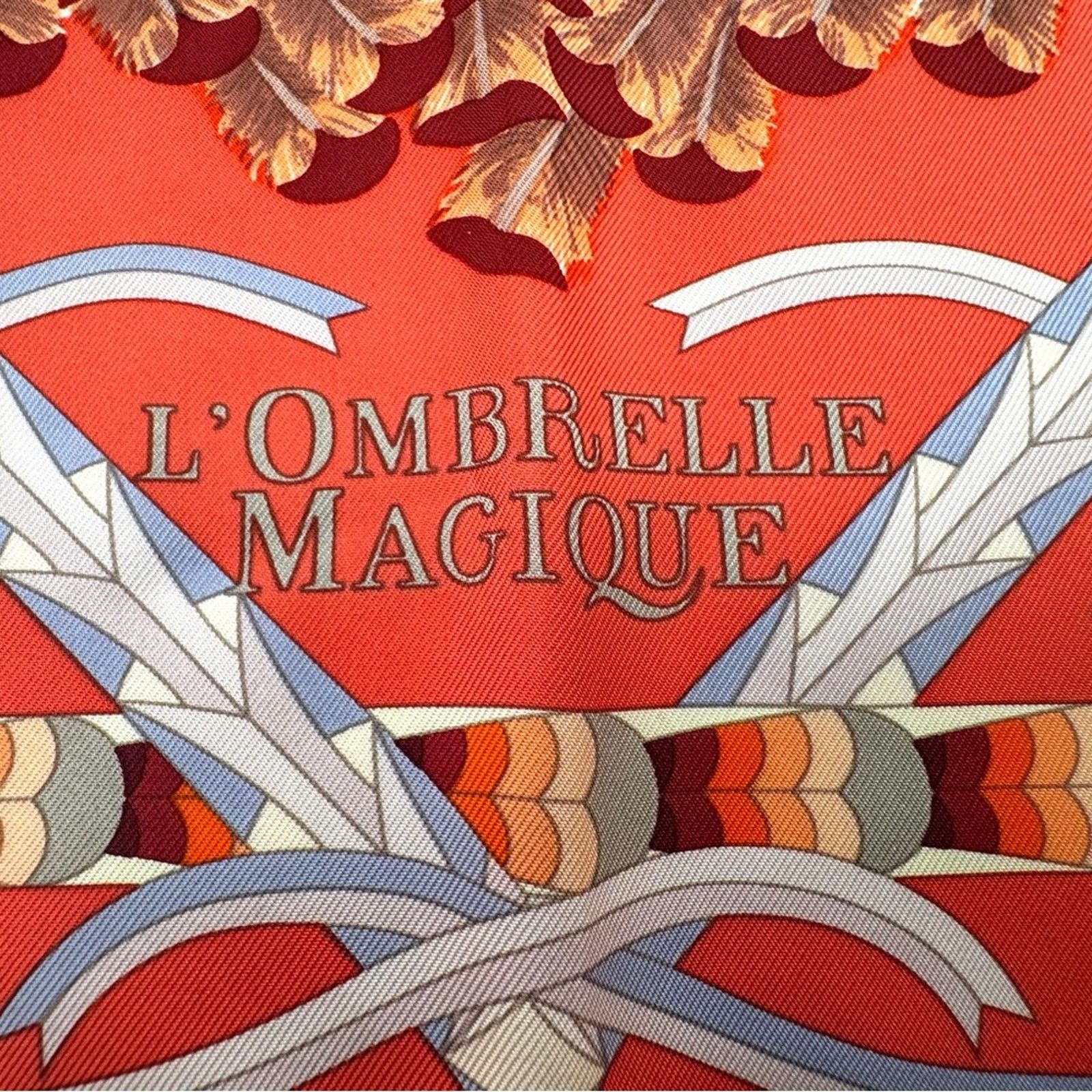 Hermes Hermes silk scarf theme is the magic umbrella coral colorway Size ONE SIZE - 12 Thumbnail