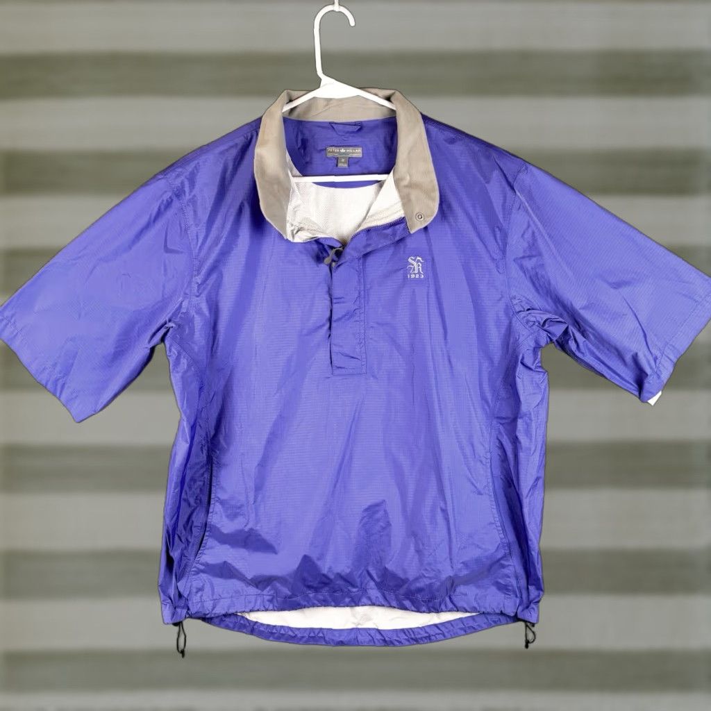 Peter Millar Peter Millar Purple Rain Jacket Mens M Waterproof Golf Windbreaker Zip Short Sleeve Jacket Size US 31 - 1 Thumbnail