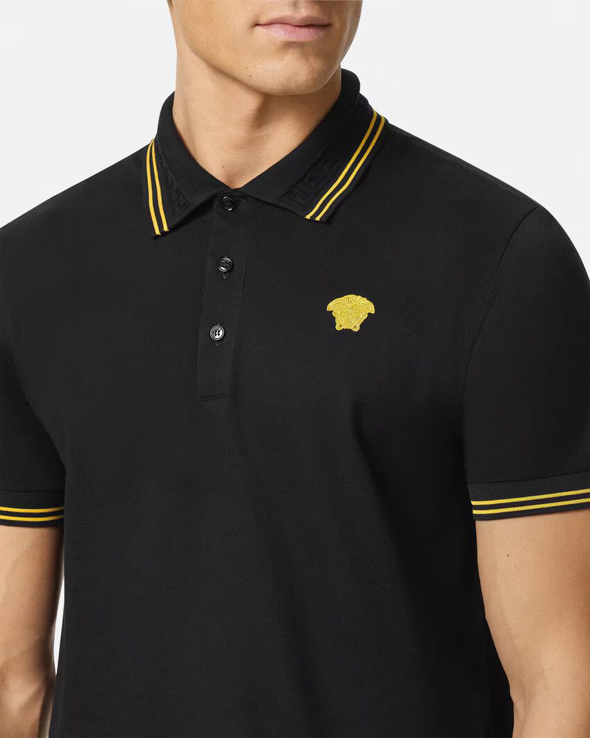 Versace o1s22i1n0125 Medusa Polo Shirt in Black Size US L / EU 52-54 / 3 - 2 Thumbnail