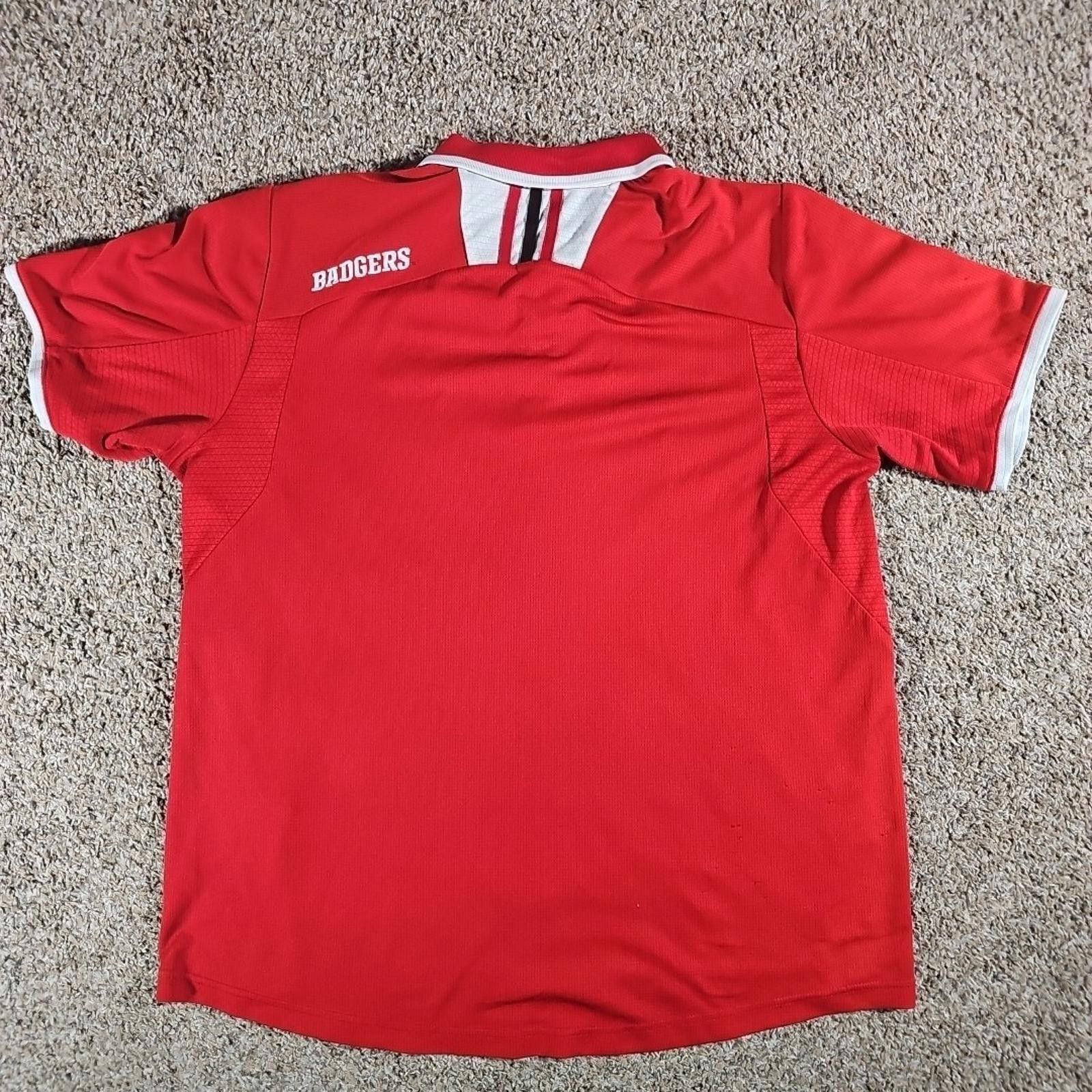 Adidas Adidas Climalite XL Wisconsin Badgers Polo Size ONE SIZE - 9 Thumbnail