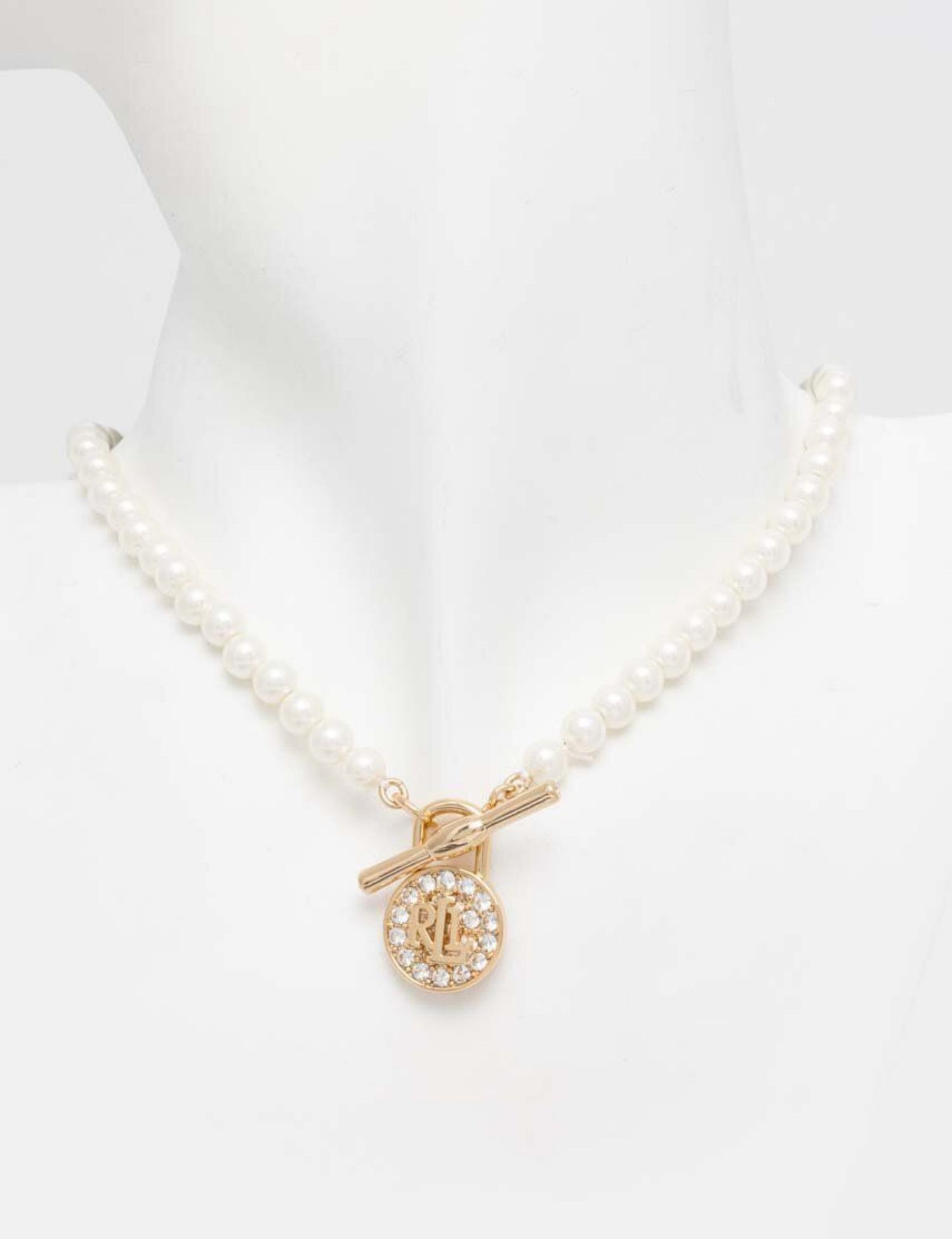 Ralph Lauren Ralph Lauren Pearl RL Logo Diamond Pendant Necklace Size ONE SIZE - 6 Thumbnail