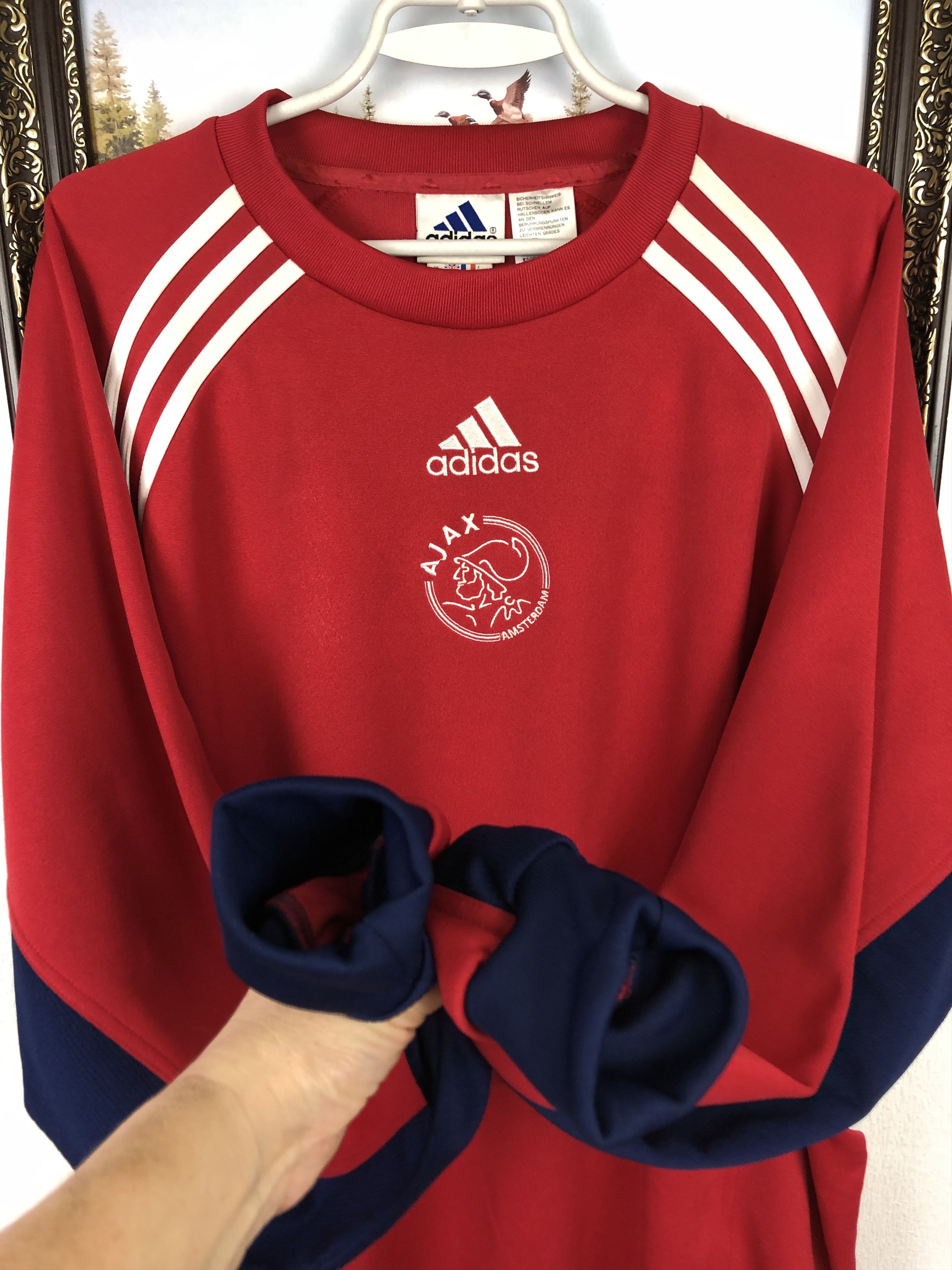 Adidas × Vintage Vintage Ajax Amsterdam Football Sweatshirt Soccer Track Size US XL / EU 56 / 4 - 5 Thumbnail
