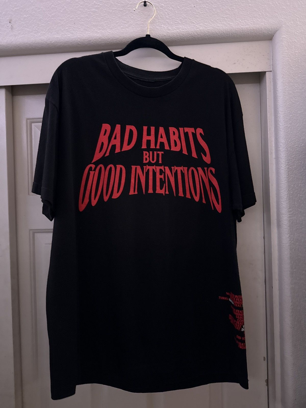 Vlone Nav x Vlone Bad Habits But Good Intentions Tee Size US XL / EU 56 / 4 - 1 Thumbnail