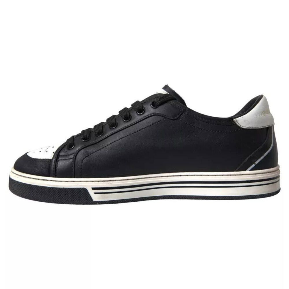 Dolce & Gabbana Dolce & Gabbana Black Leather Crown Milano Men Sneakers Shoe Size US 8 / EU 41 - 6 Thumbnail