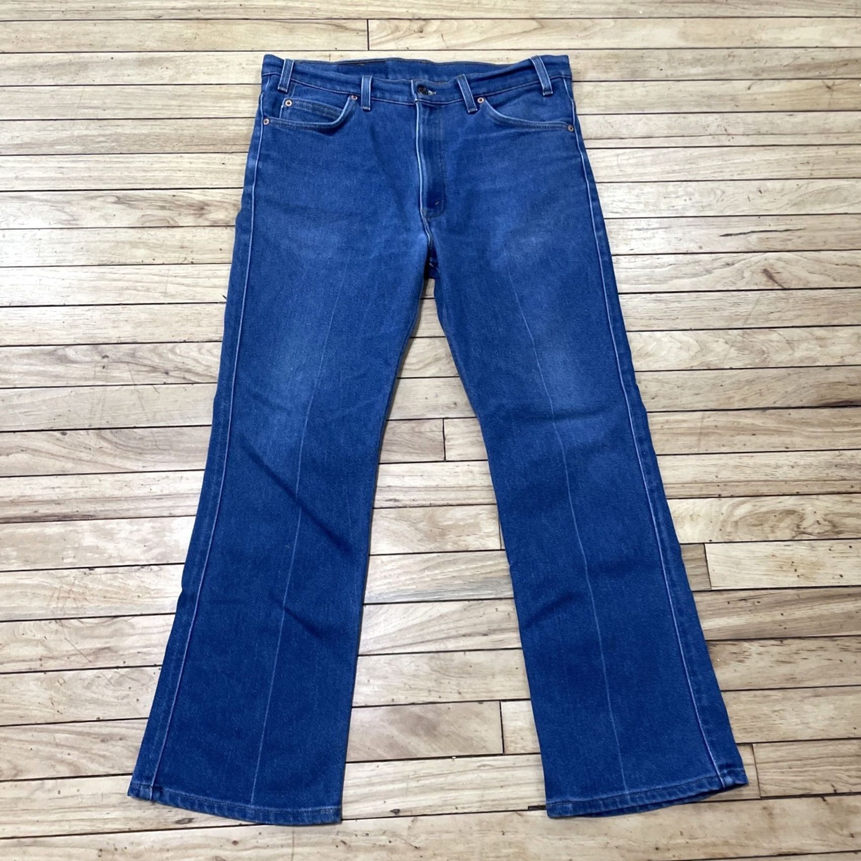 Levi's VINTAGE Levi's Jeans Men 517 Bootcut 36x30 Orange Tab USA Blue Denim 90s Rare 34x28 Jeans Mens Black? Size US 36 / EU 52 - 3 Thumbnail