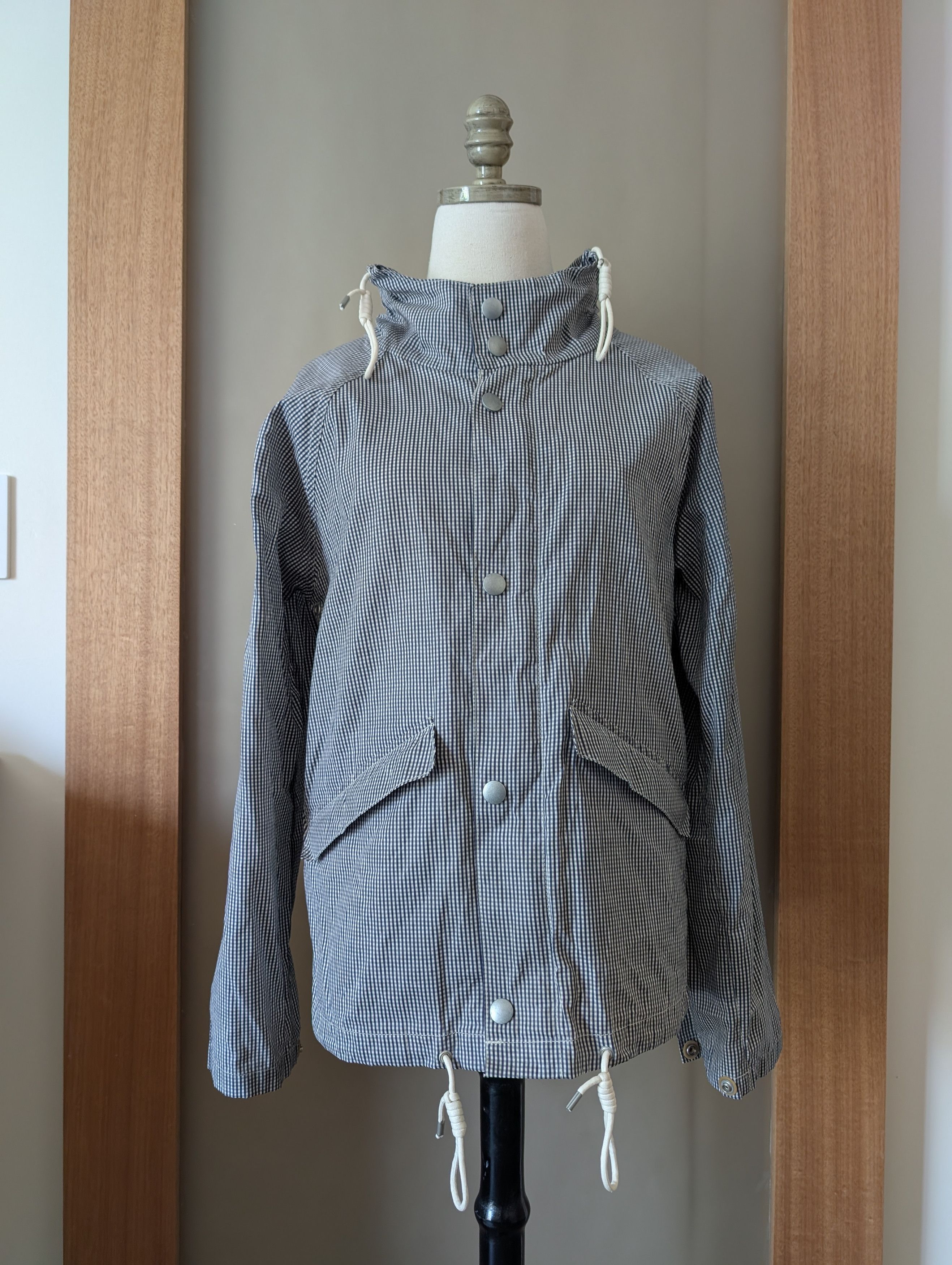 Nigel Cabourn Nigel Cabourn Beeswaxed Navy Check Aircraft Jacket Size US S / EU 44-46 / 1 - 1 Thumbnail
