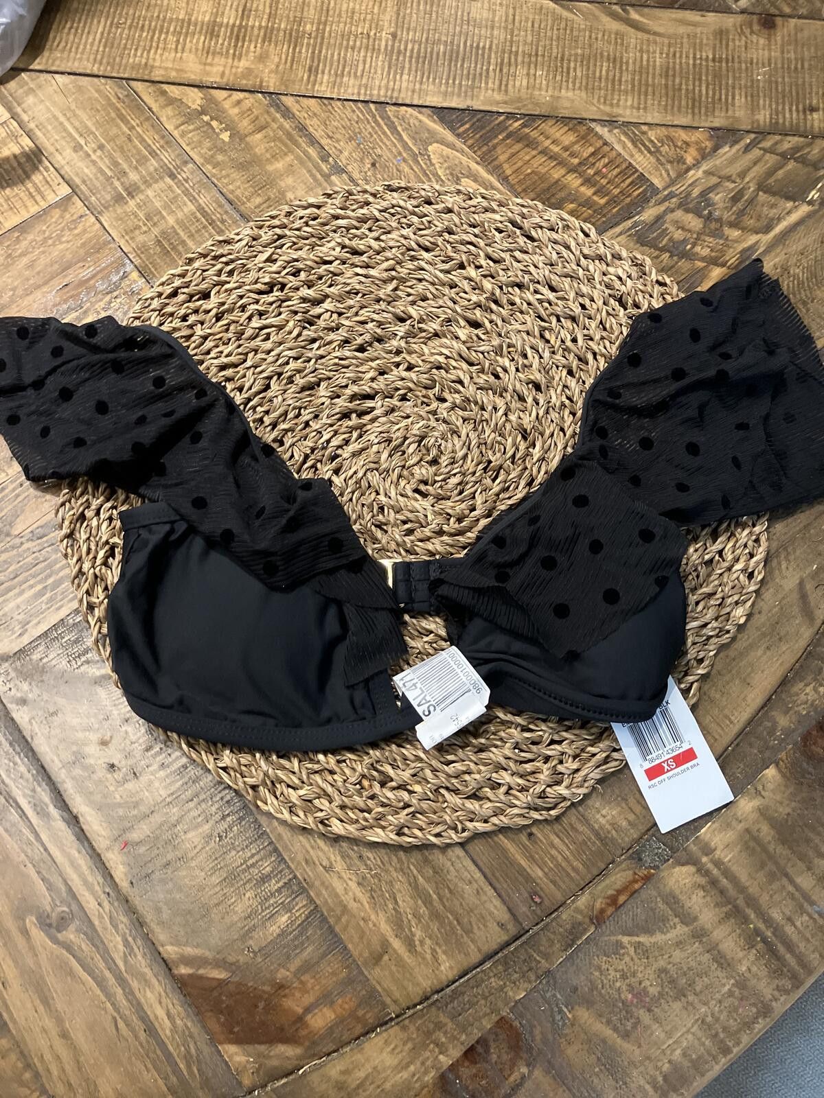 Other NWT Ella Moss Black Off Shoulder Bra Polka Dot Sleeves XS Size XS / US 0-2 / IT 36-38 - 3 Thumbnail