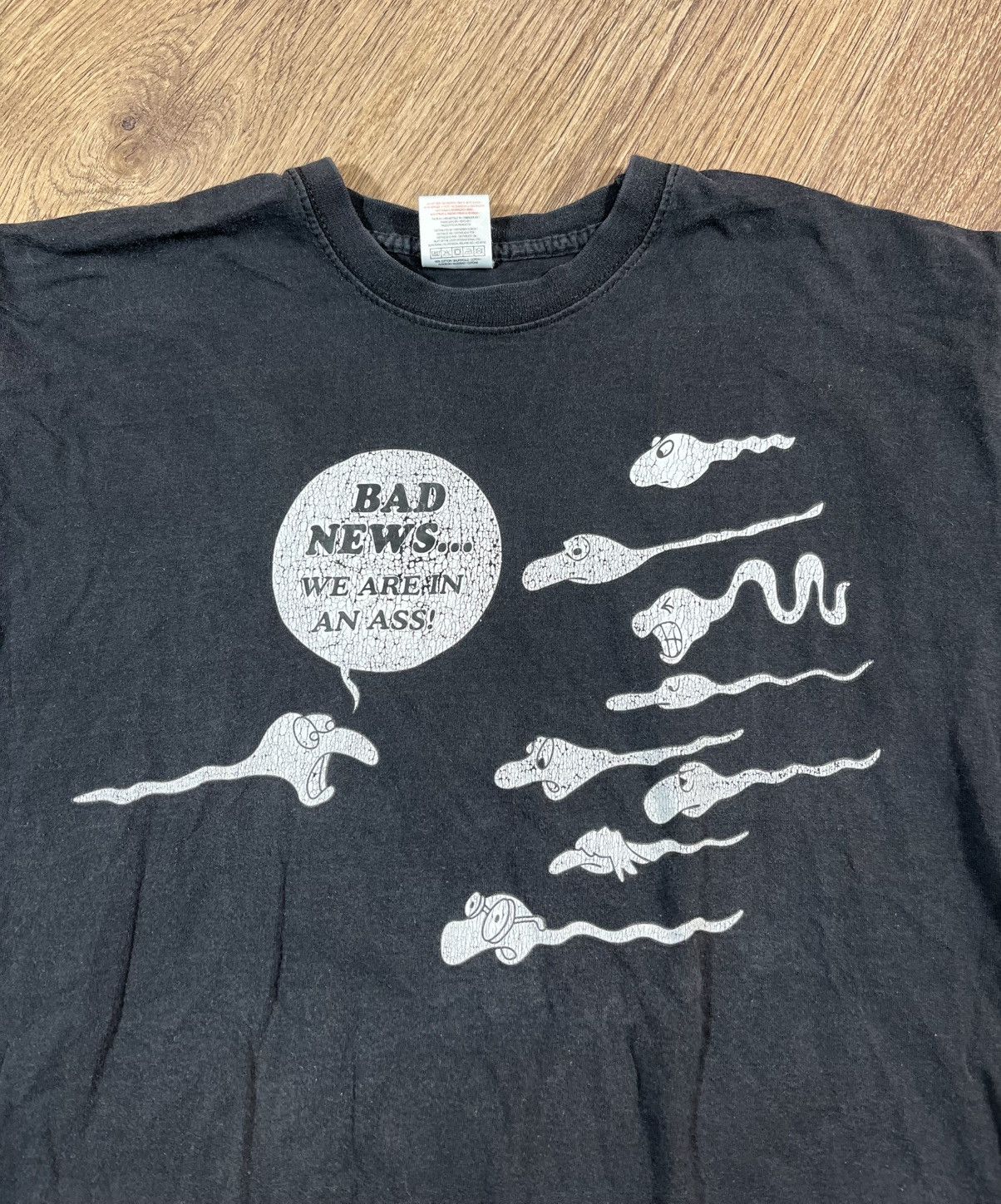 Band Tees “BAD NEWS… WE ARE IN AN ASS !” Humor T Shirt Size US S / EU 44-46 / 1 - 2 Thumbnail