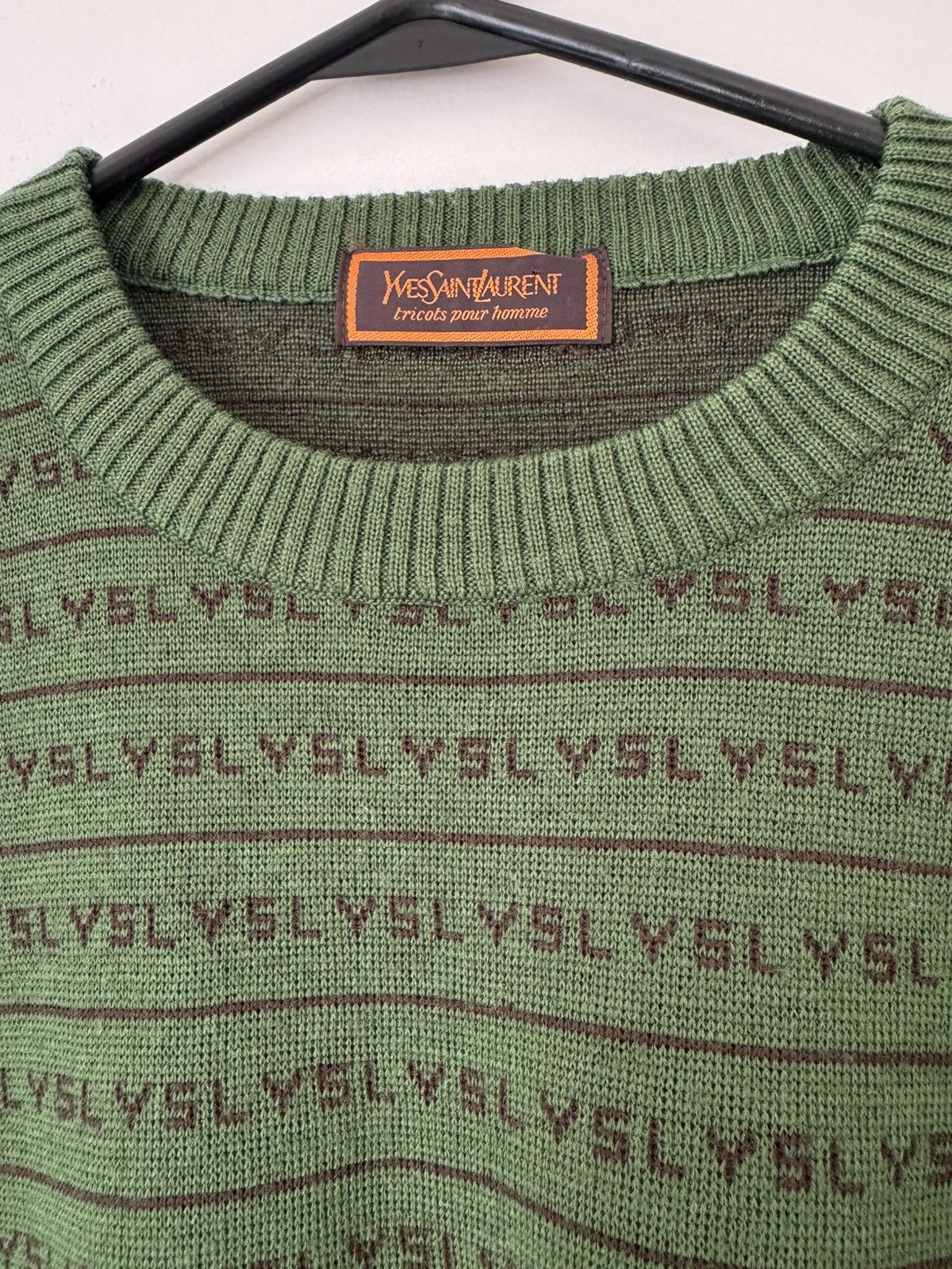 Vintage × Yves Saint Laurent Yves Saint Laurent ysl green jumper Size M / US 6-8 / IT 42-44 - 2 Thumbnail