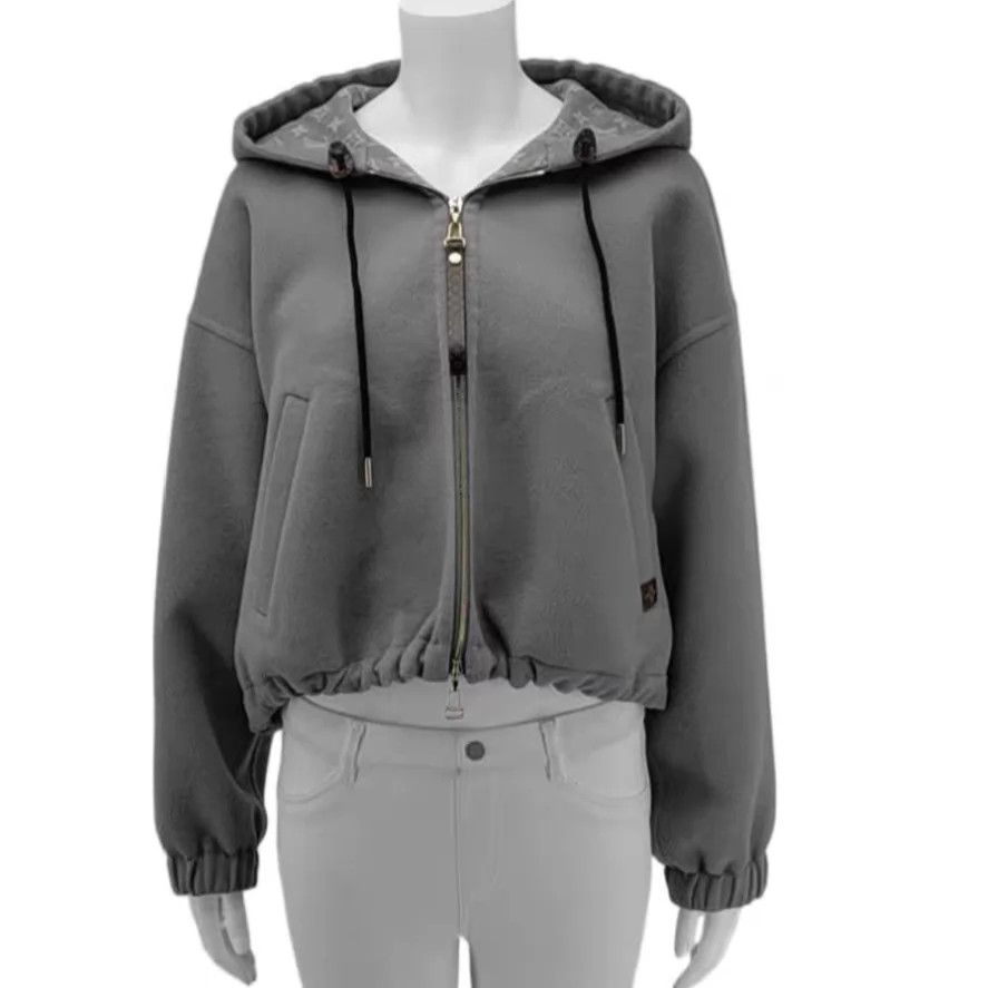 Louis Vuitton Louis Vuitton gray all over wool hooded jacket 40 Size M / US 6-8 / IT 42-44 - 1 Thumbnail